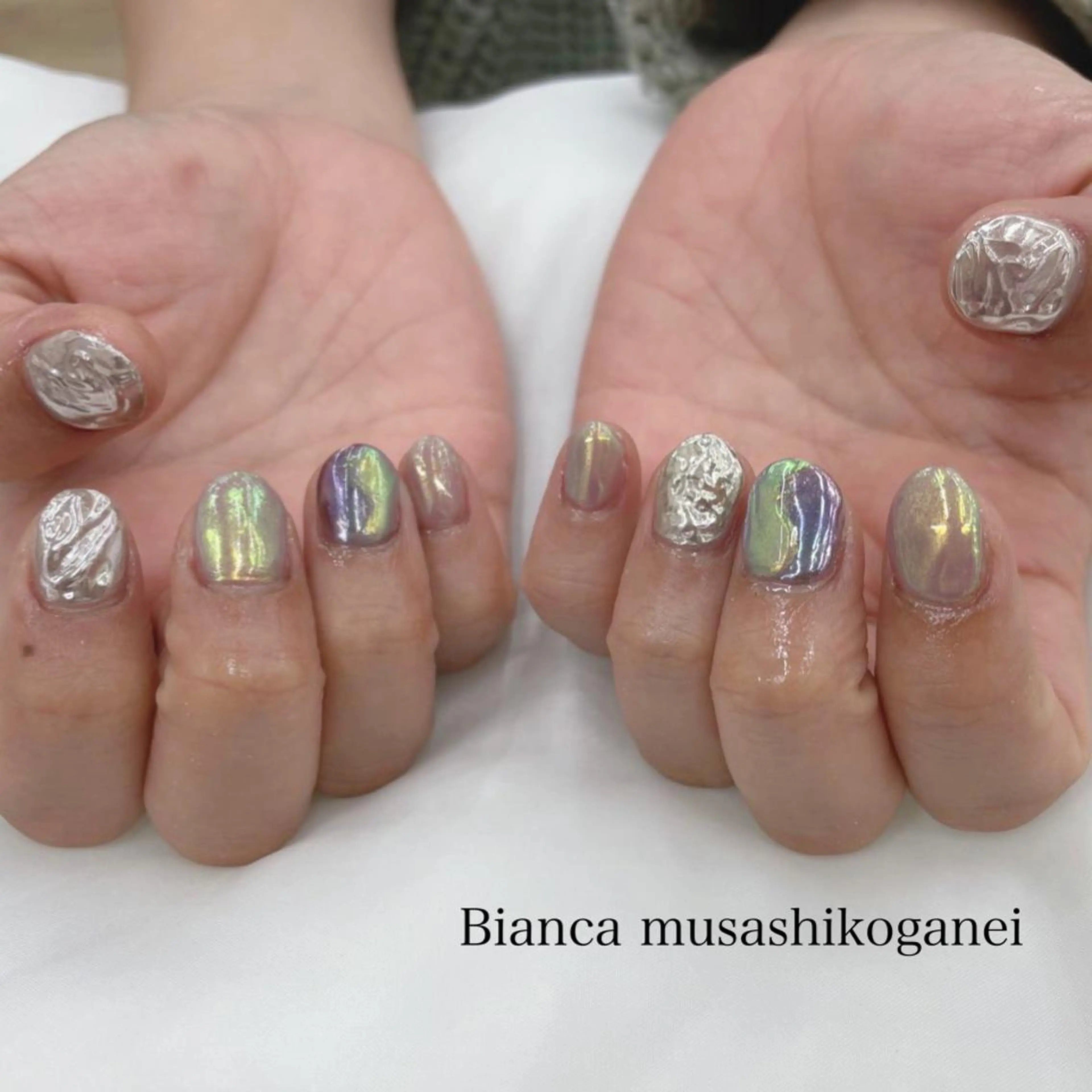 ネイル オーロラネイル ビアンカ武蔵小金井 ほしののネイルデザイン