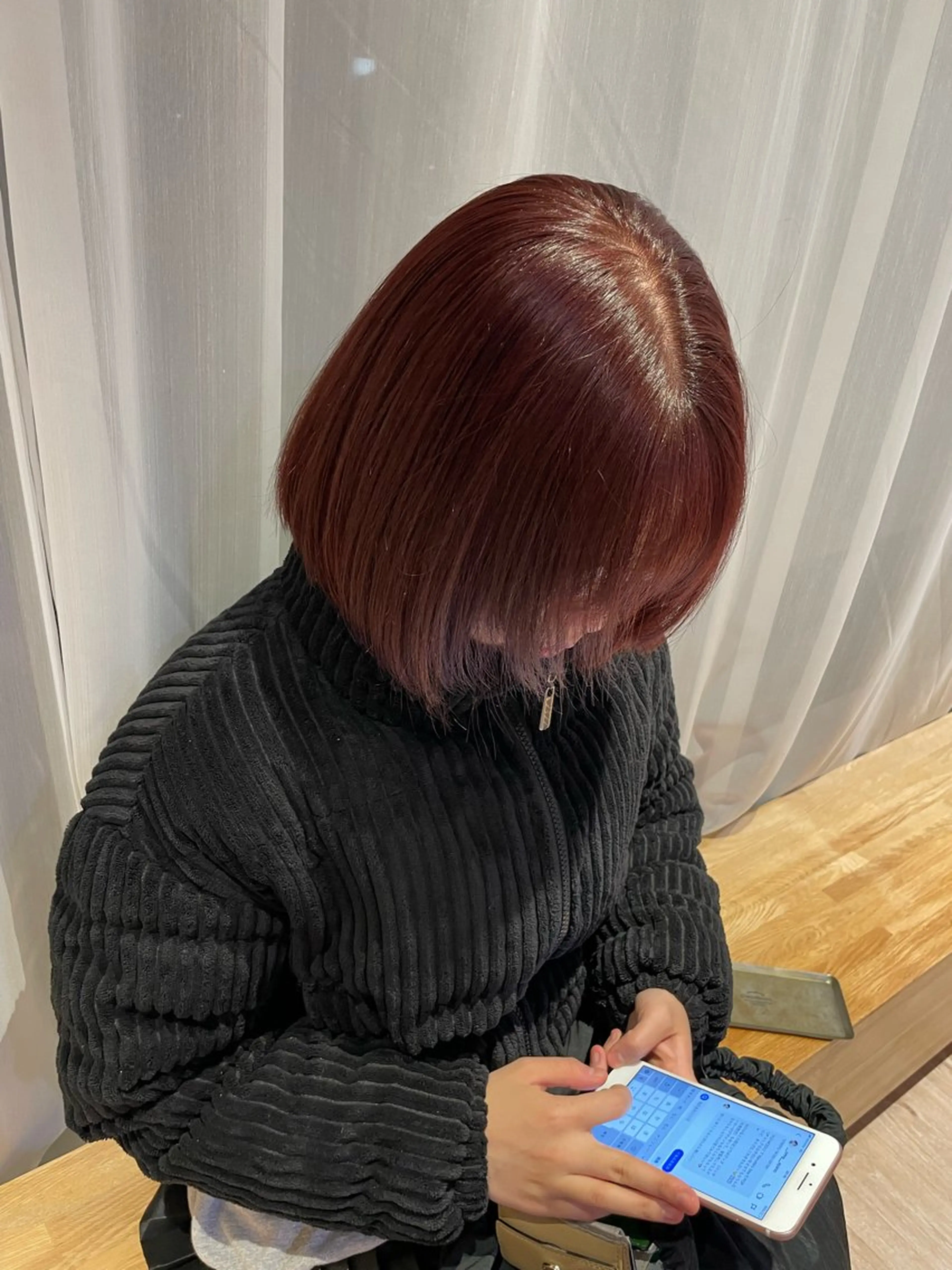 ミディアム カラー レッドカラー say.所属・たなか こころ🎀のヘアスタイル