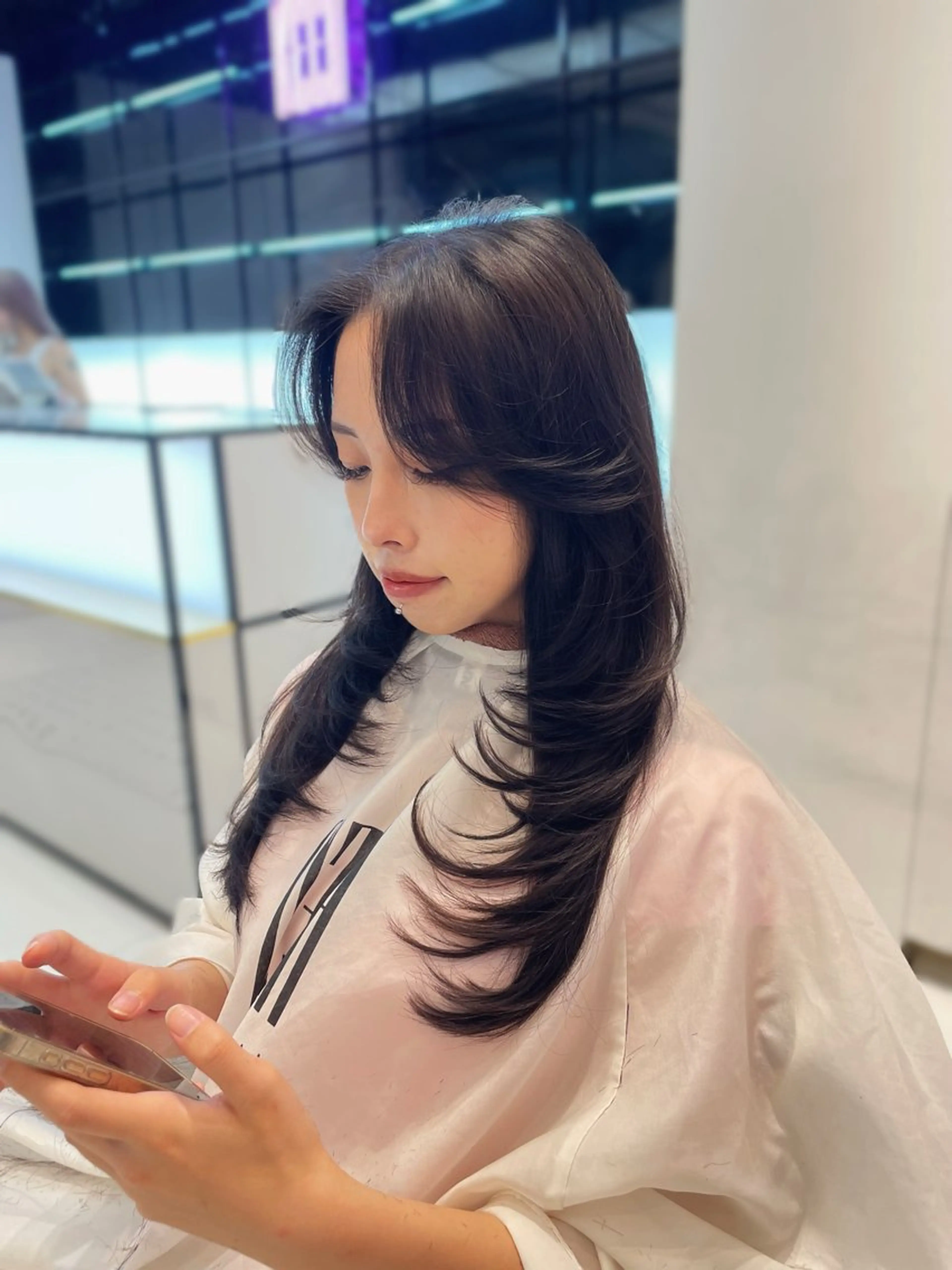 ロング レイヤーカット カット keen 吉祥寺所属・【韓国❤️海外ヘア】 AYAKAのヘアスタイル