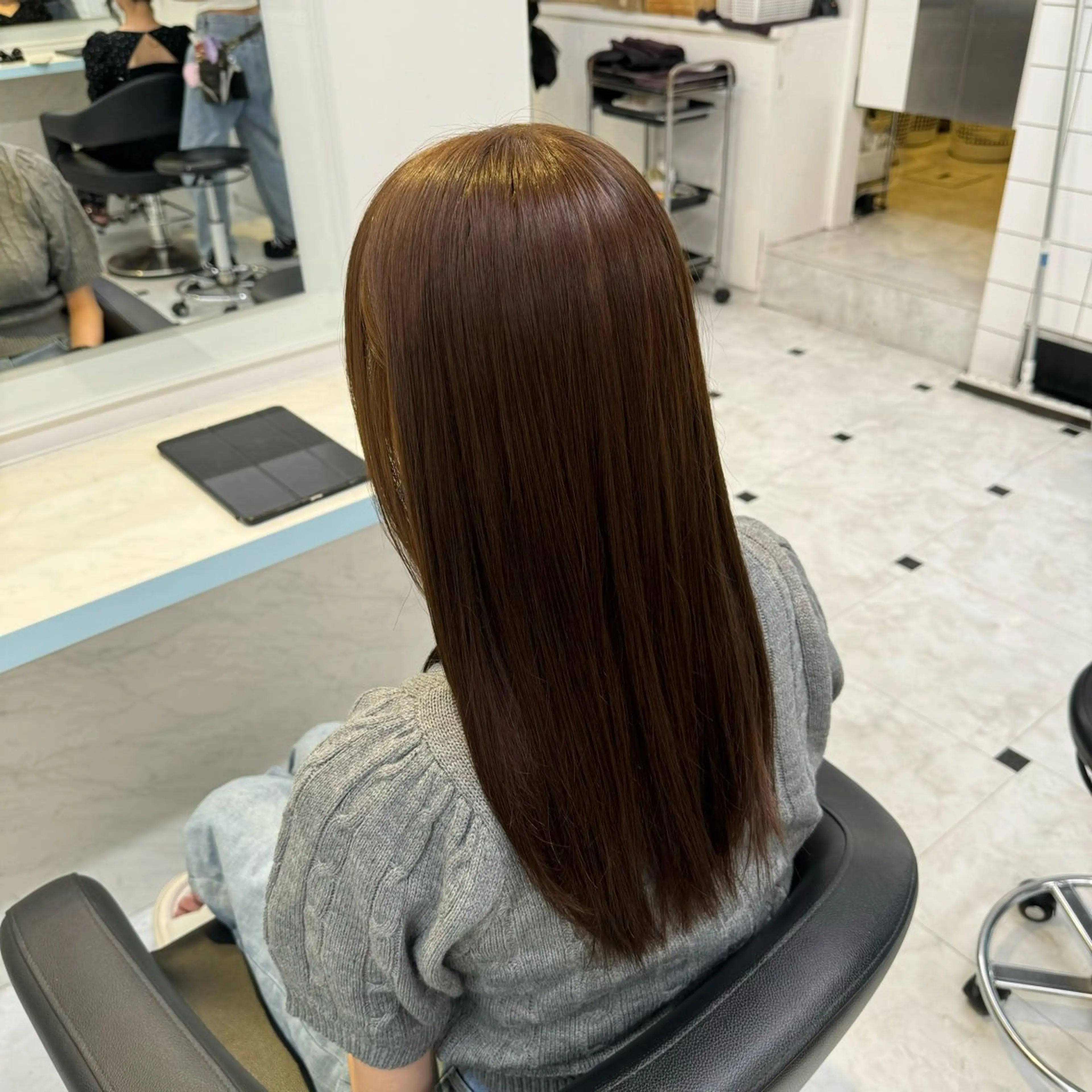 ロング ヘアカラー 🩷モテ髪＆透明感 🩷ミルクティー🩷のヘアスタイル