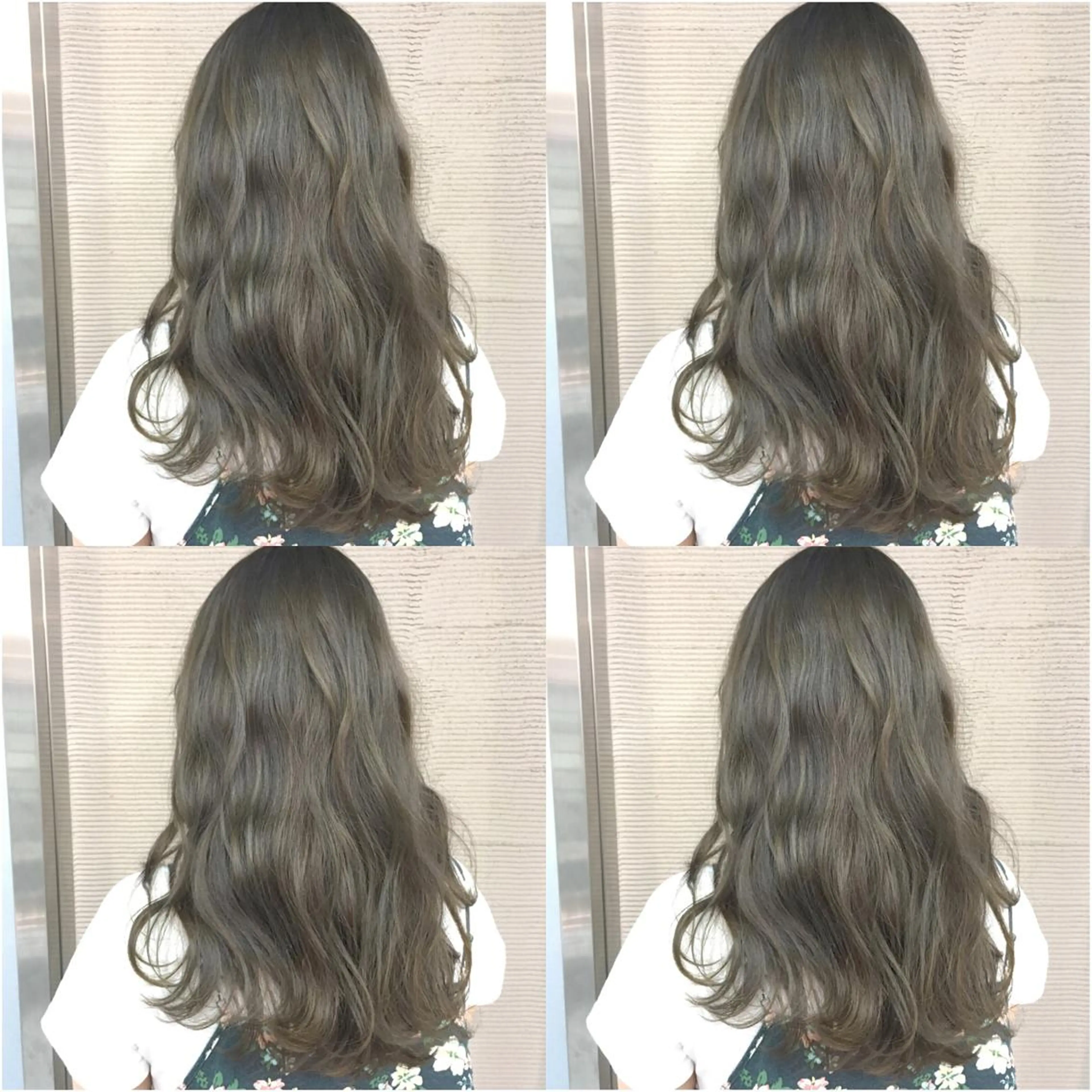 セミロング カラー パーマ ヘアアレンジ グラデーションカラー ハイライトカラー ハイライト ハイトーン特化🤍 浦住のヘアスタイル