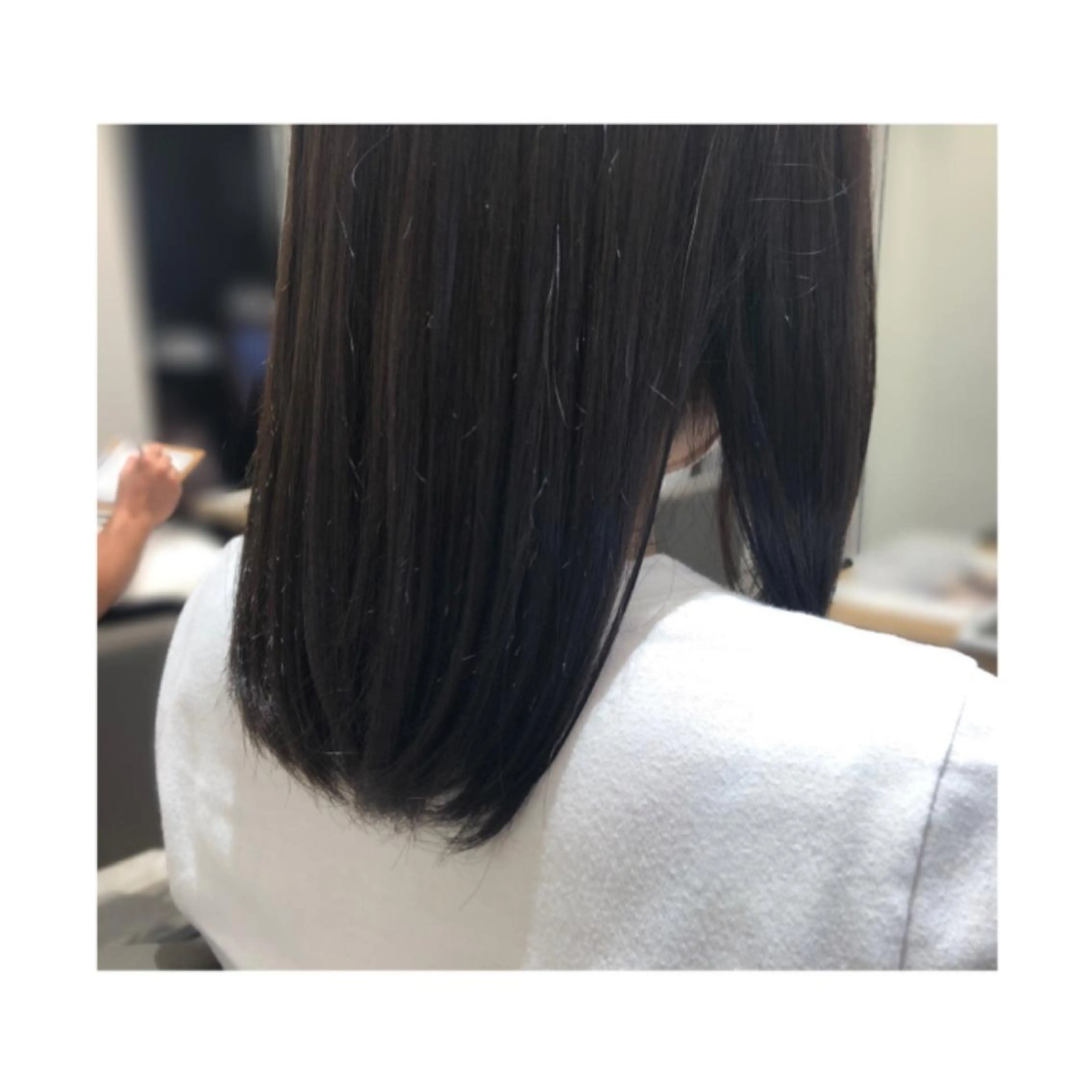 セミロング ヘアカラー トリートメント まちだ ひとみのヘアスタイル