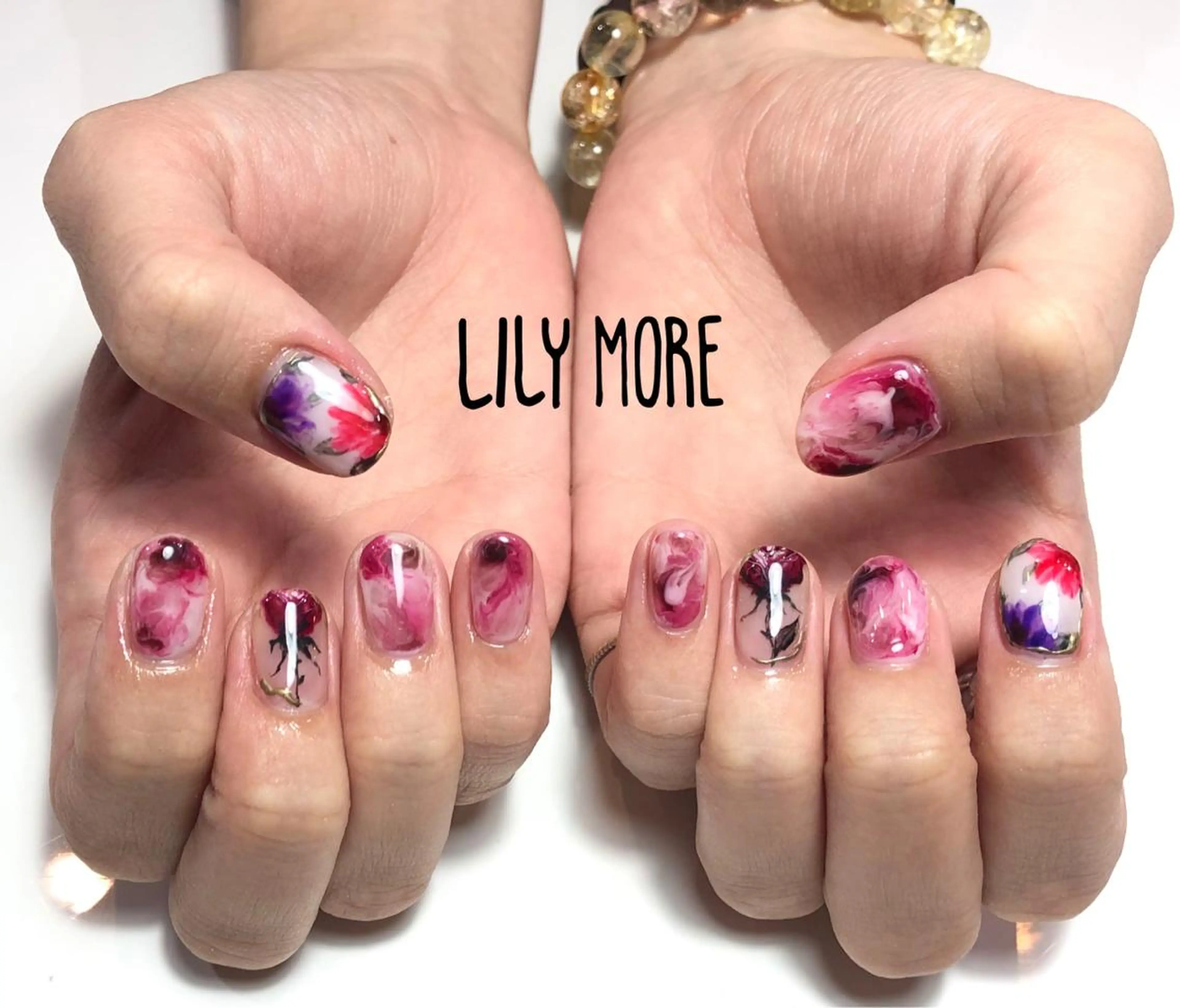 ネイル 大理石ネイル(マーブル) Lily closetのネイルデザイン