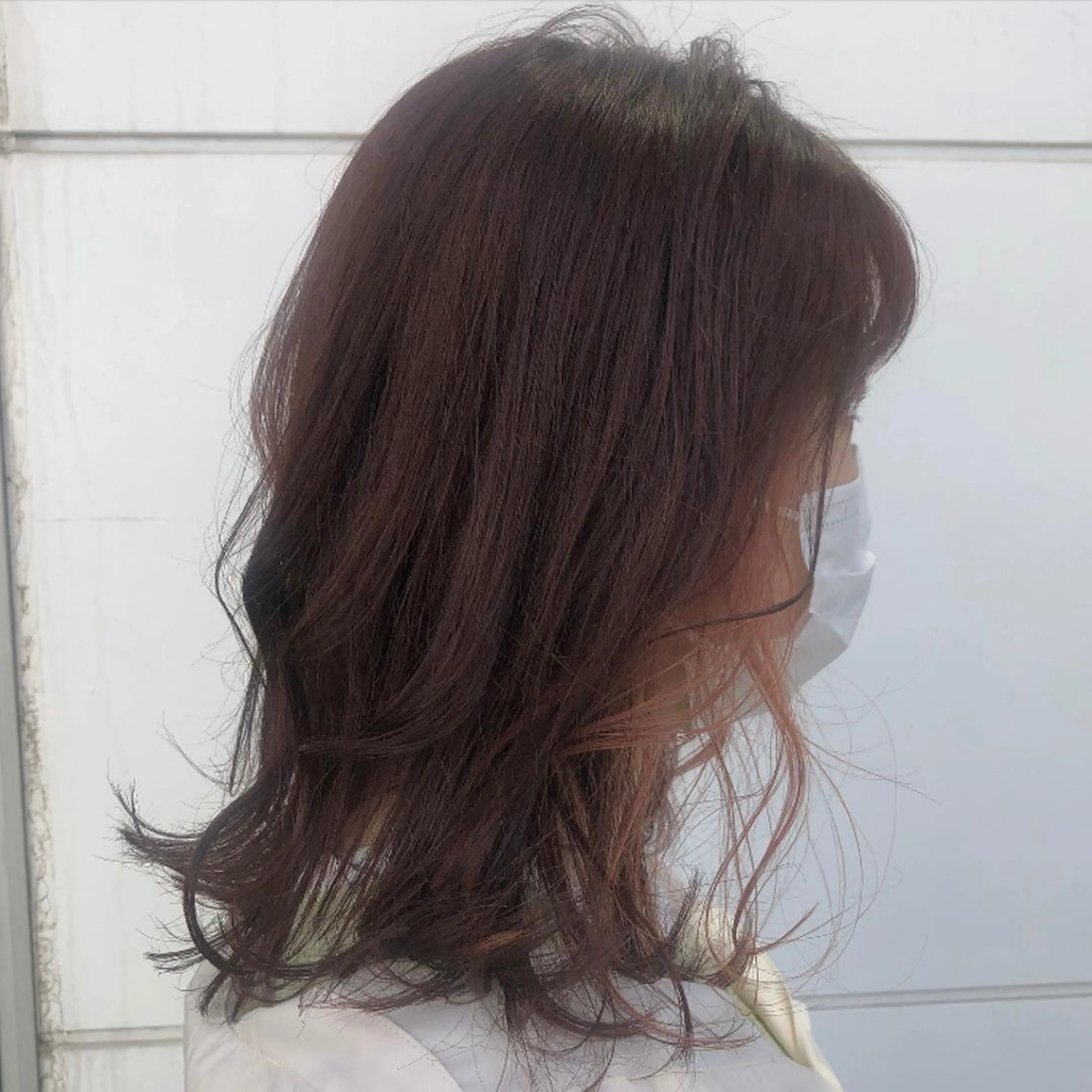 セミロング カラー ベージュカラー ブラウンカラー カシス ピンクカラー ピンクベージュ ヘアカラー トリートメント カトウ ユウカのヘアスタイル