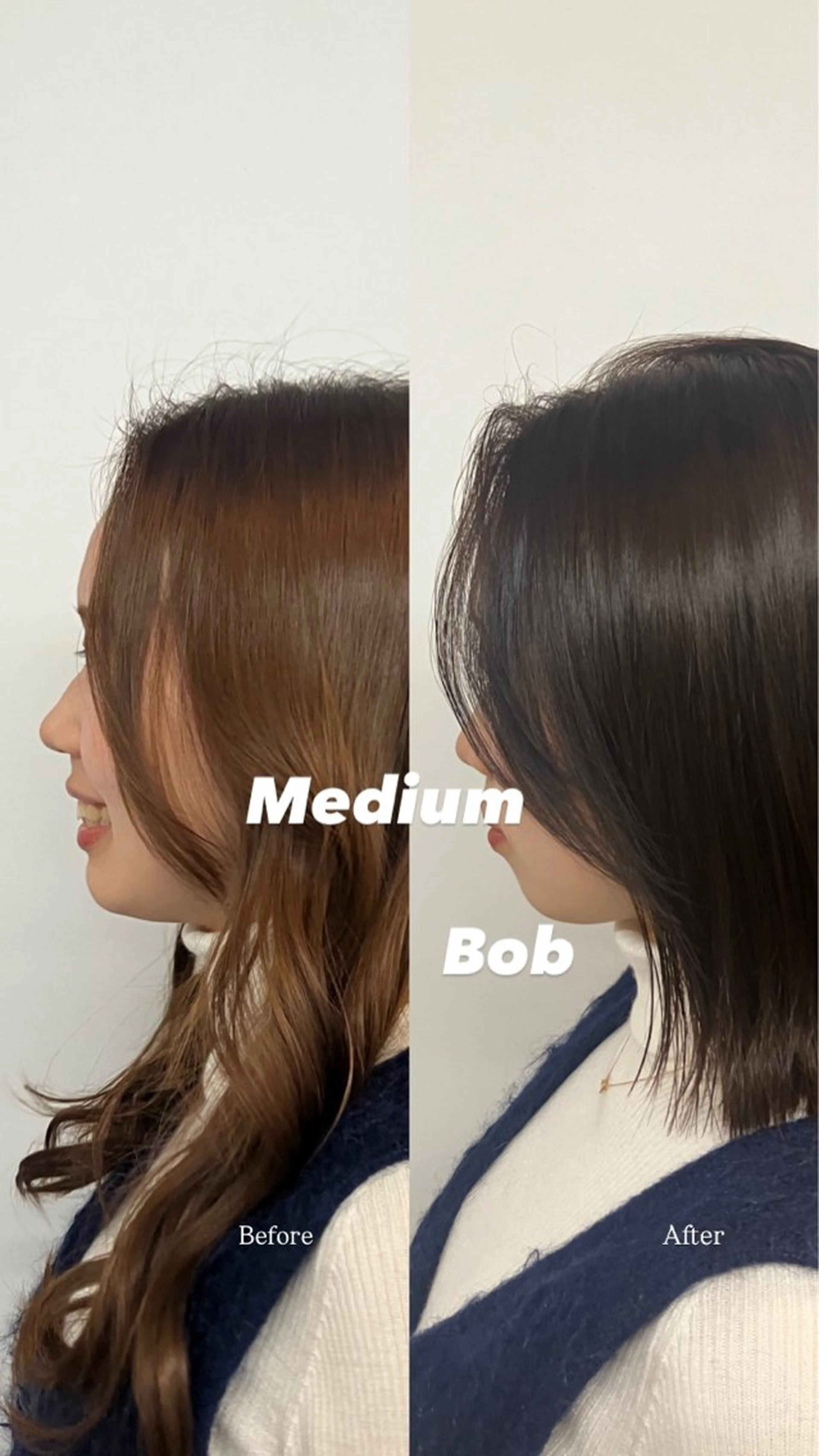 ミディアム ボブ 堀川 なつみのヘアスタイル