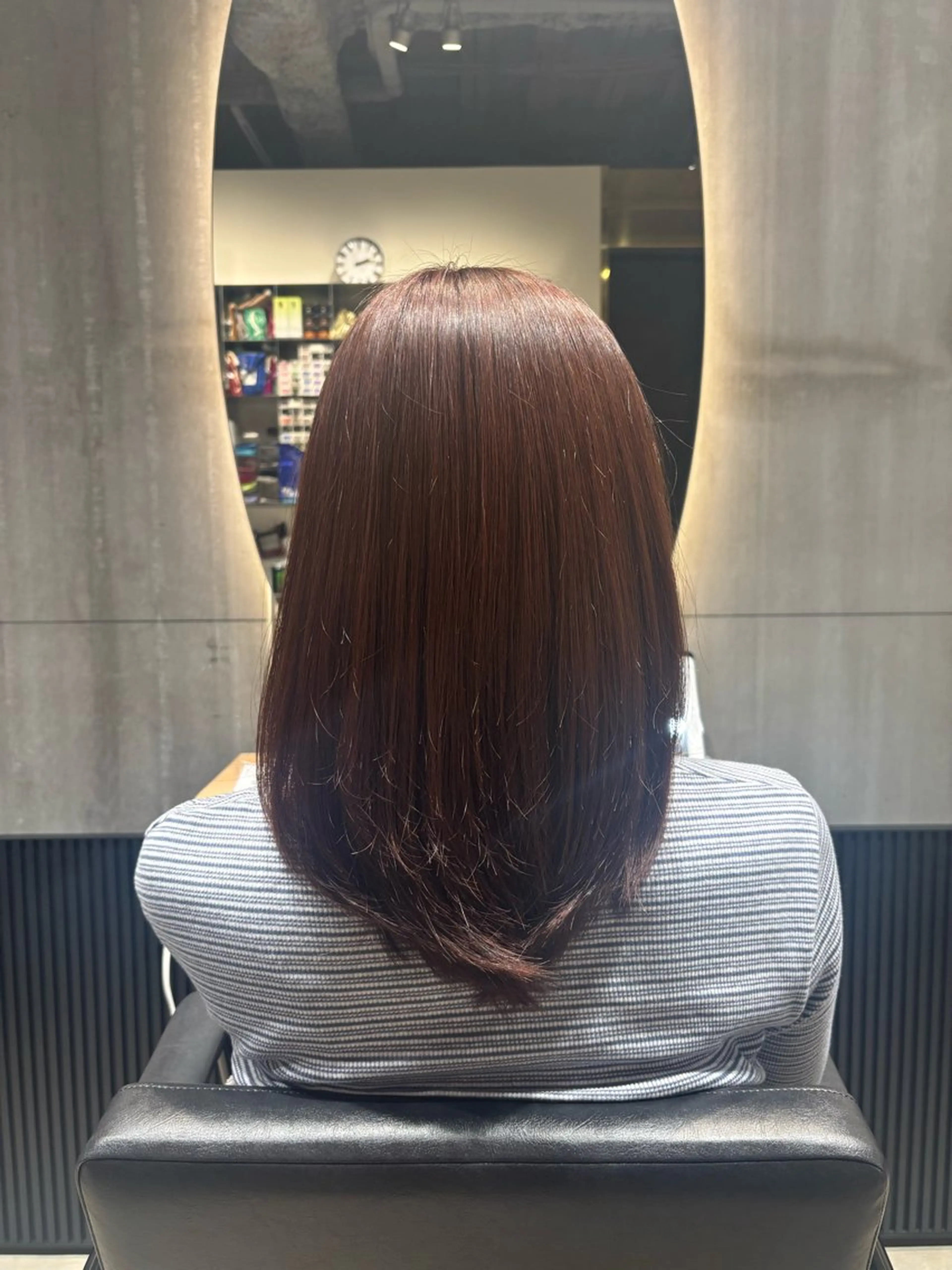 セミロング カラー ヘアカラー トリートメント あずま みはなのヘアスタイル