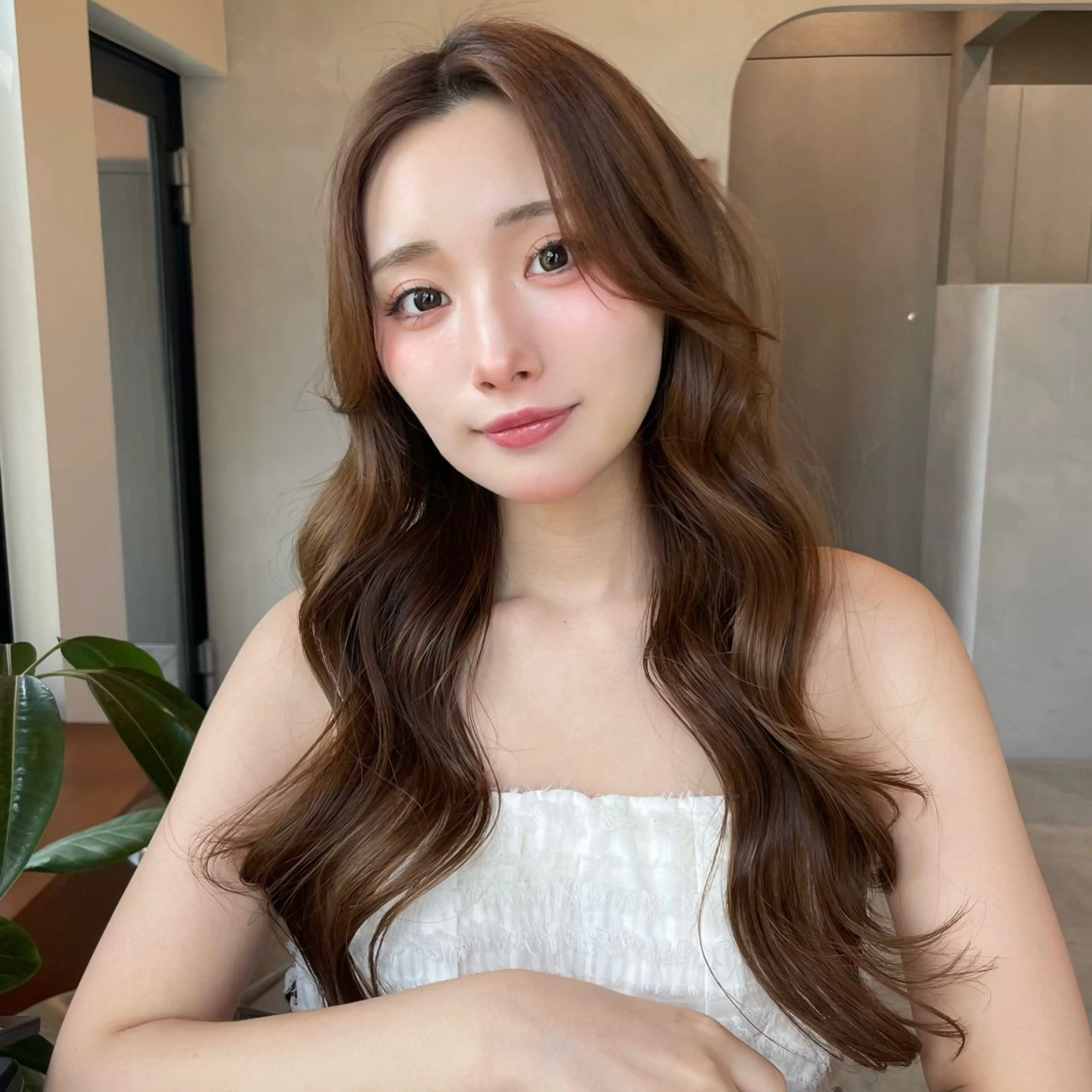 ロング カラー ベージュカラー 透明感カラー 韓国風ヘア レイヤーカット トリートメント カット ヘアカラー トリートメント ボブ/縮毛矯正/レイ ヤー♡Natsukiのヘアスタイル