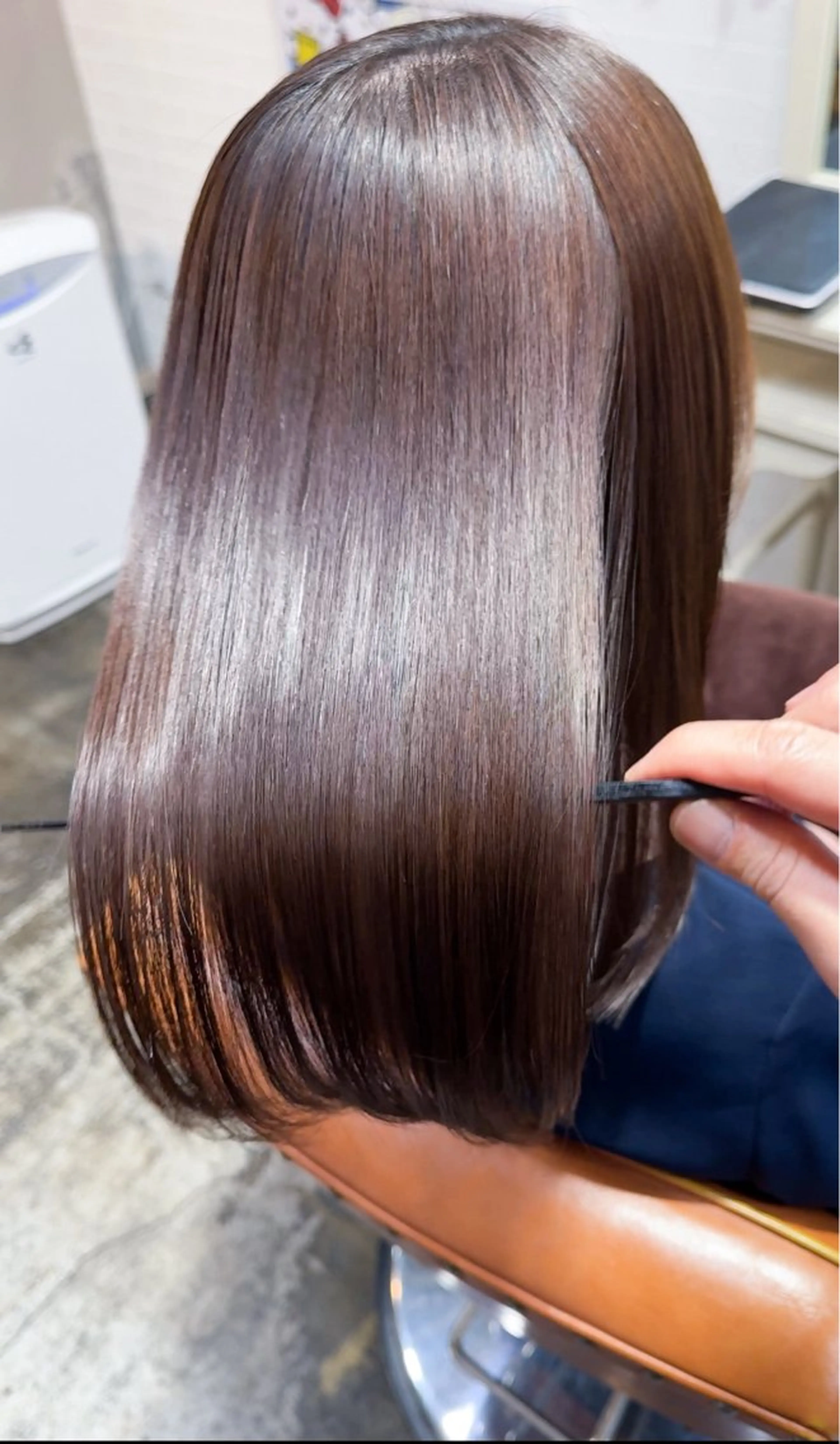 ミディアム カラー グレージュ ミルクティーグレージュ Chic シックのヘアスタイル