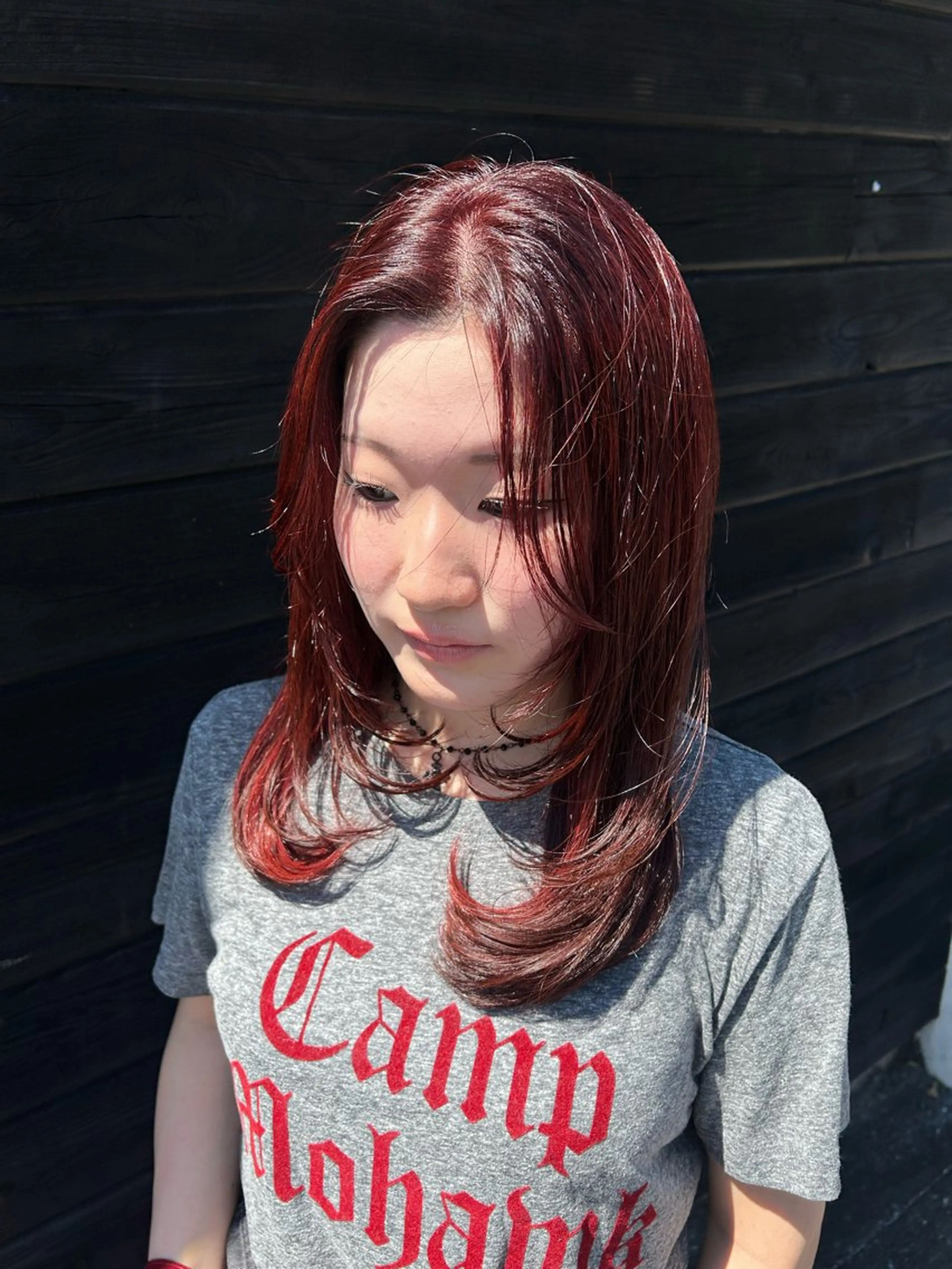 ロング レイヤーカット カット ヘアカラー トリートメント nui【茨木】本多 莉果子のヘアスタイル