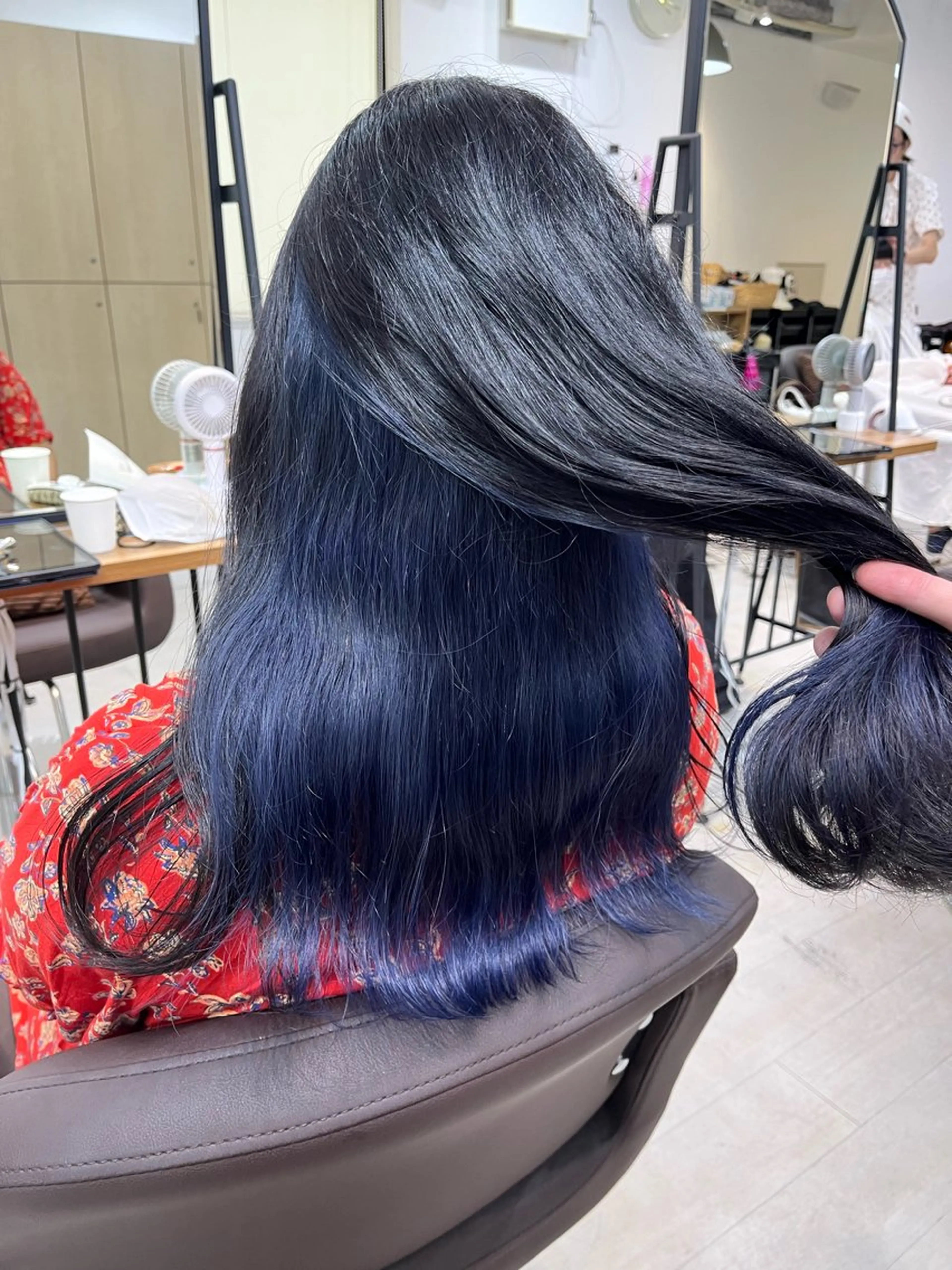 ロング ヘアカラー トリートメント ヘッドスパ ヘアセット I S所属・🌿透明感カラー‪ 縮毛矯正✨かずきのヘアスタイル