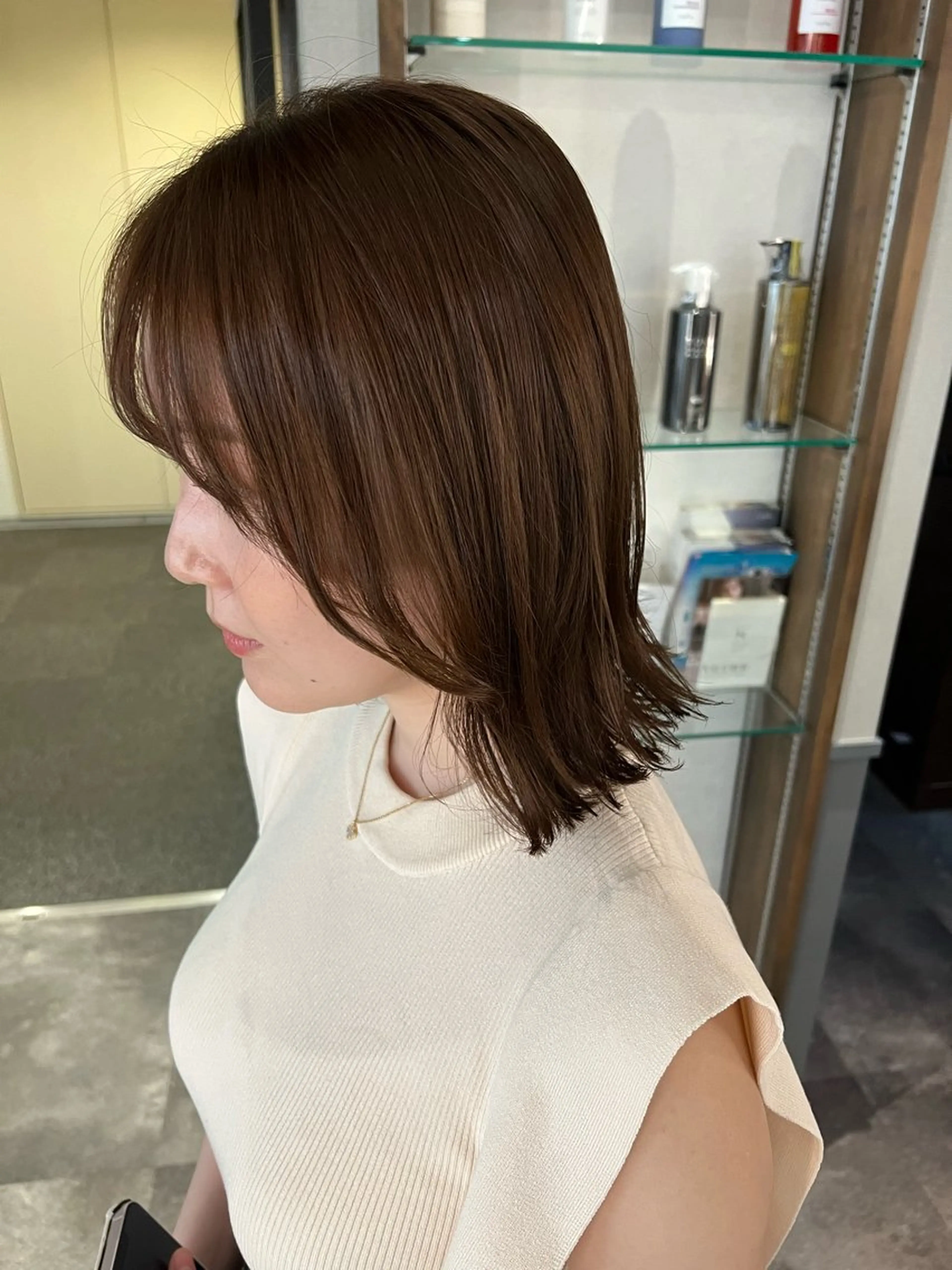 ミディアム 艶髪/韓国レイヤー イノウエヒロキのヘアスタイル