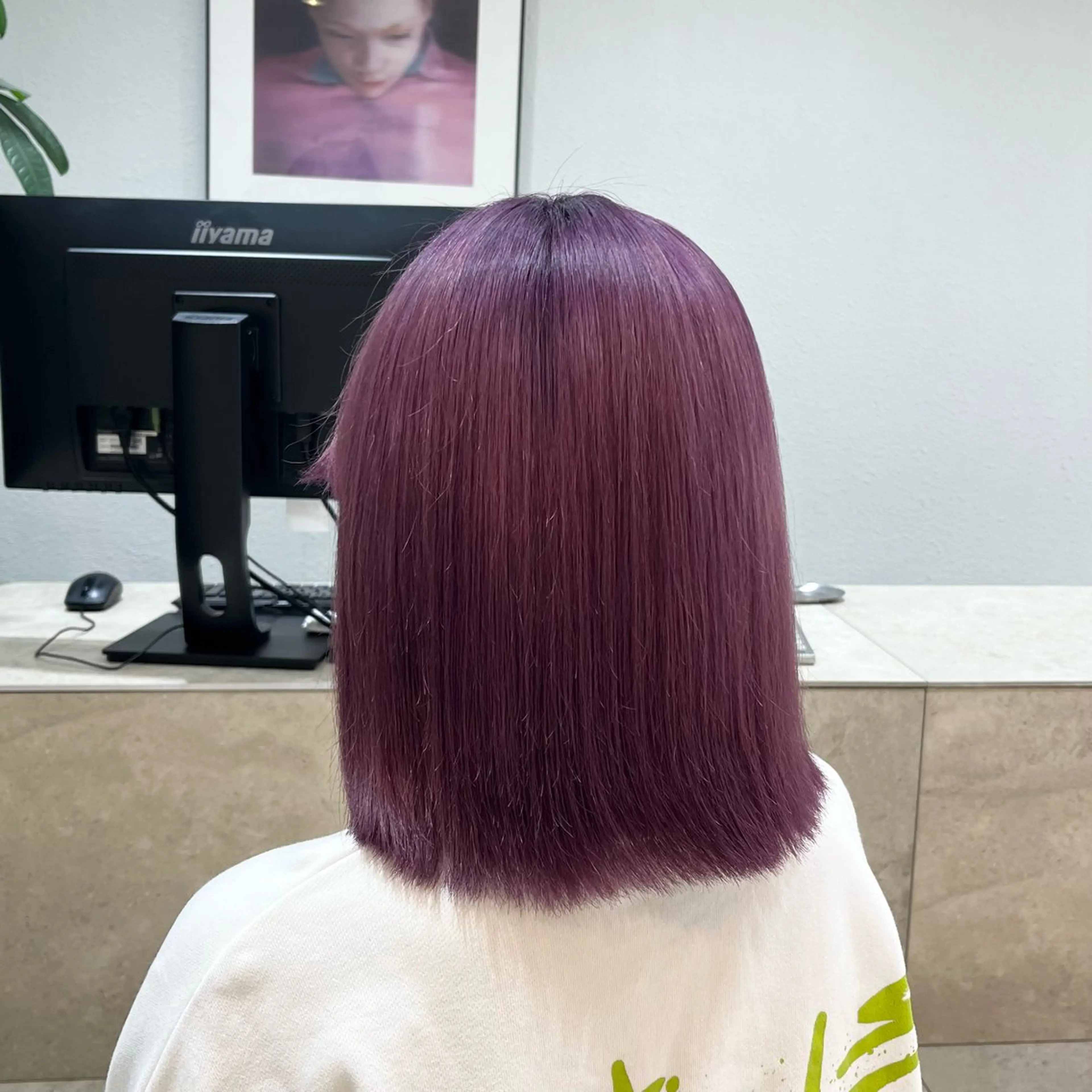 ミディアム ヘアカラー 🎀透明艶カラー🎀 大橋美優🎀のヘアスタイル