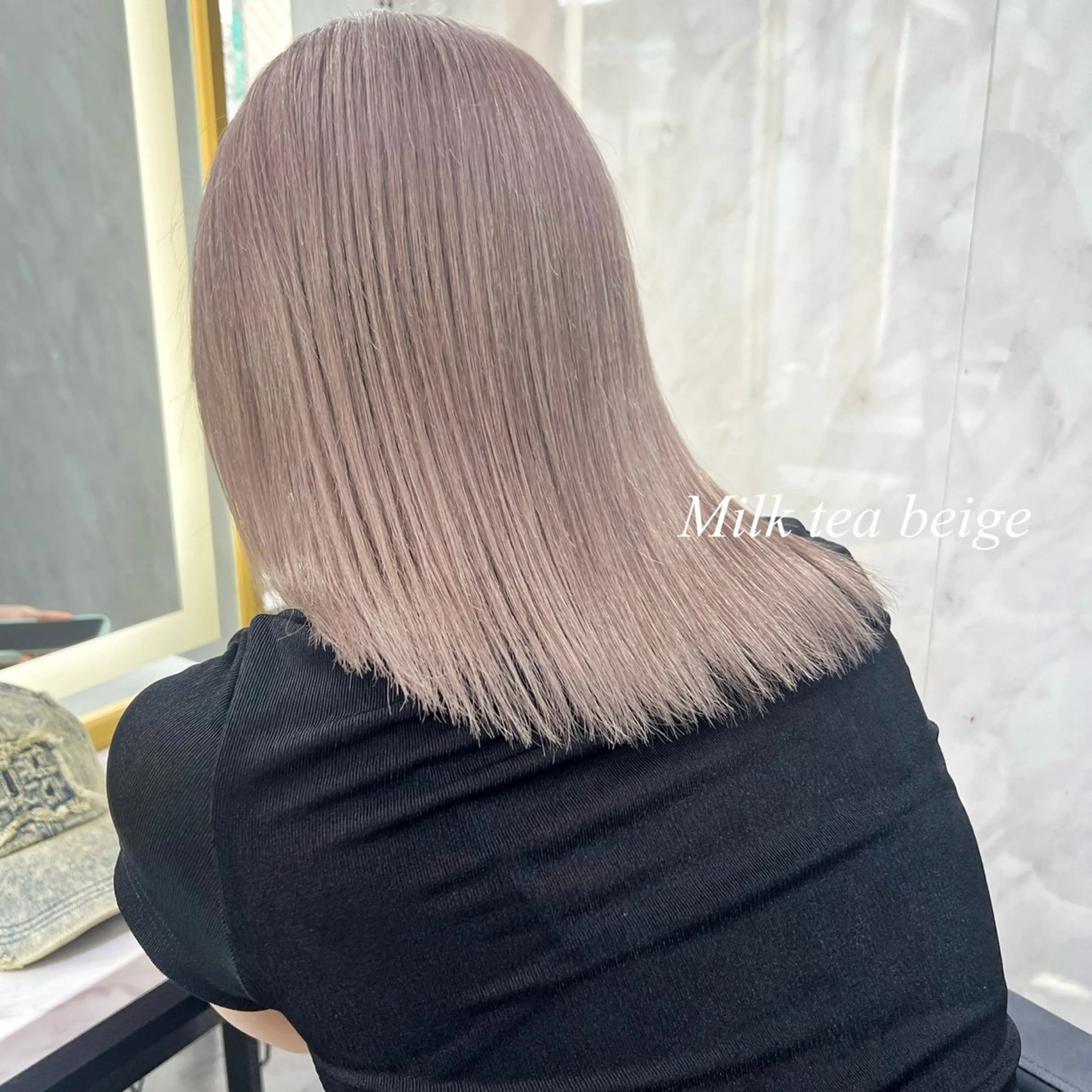 ミディアム カラー シールエクステ ハイトーンカラー エクステ ヘアカラー シールエクステ特化 ハイトーン、NANAのヘアスタイル