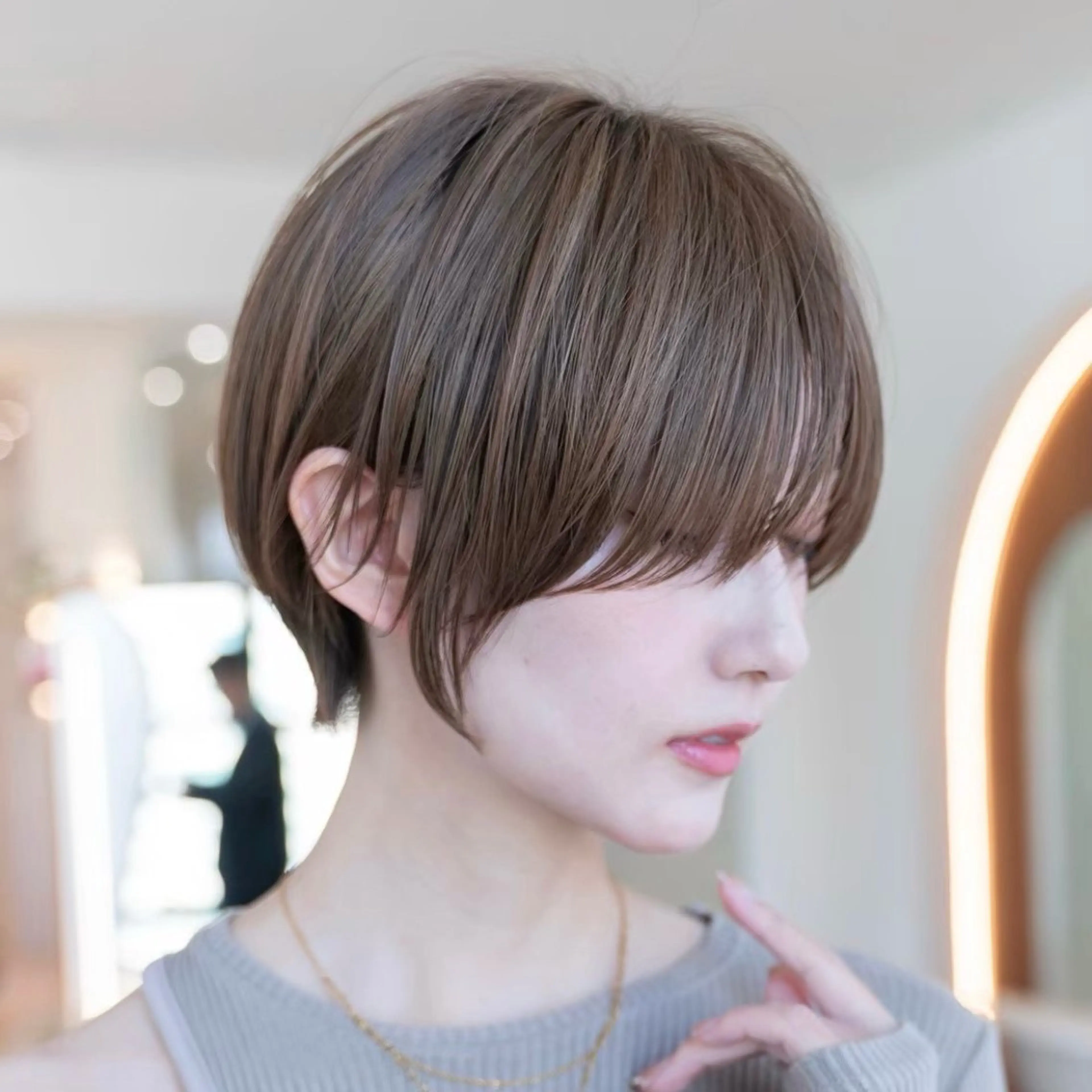 ショート カット ヘアカラー 縮毛矯正 トリートメント 田中航平/渋谷ボブ/ レイヤーボブのヘアスタイル