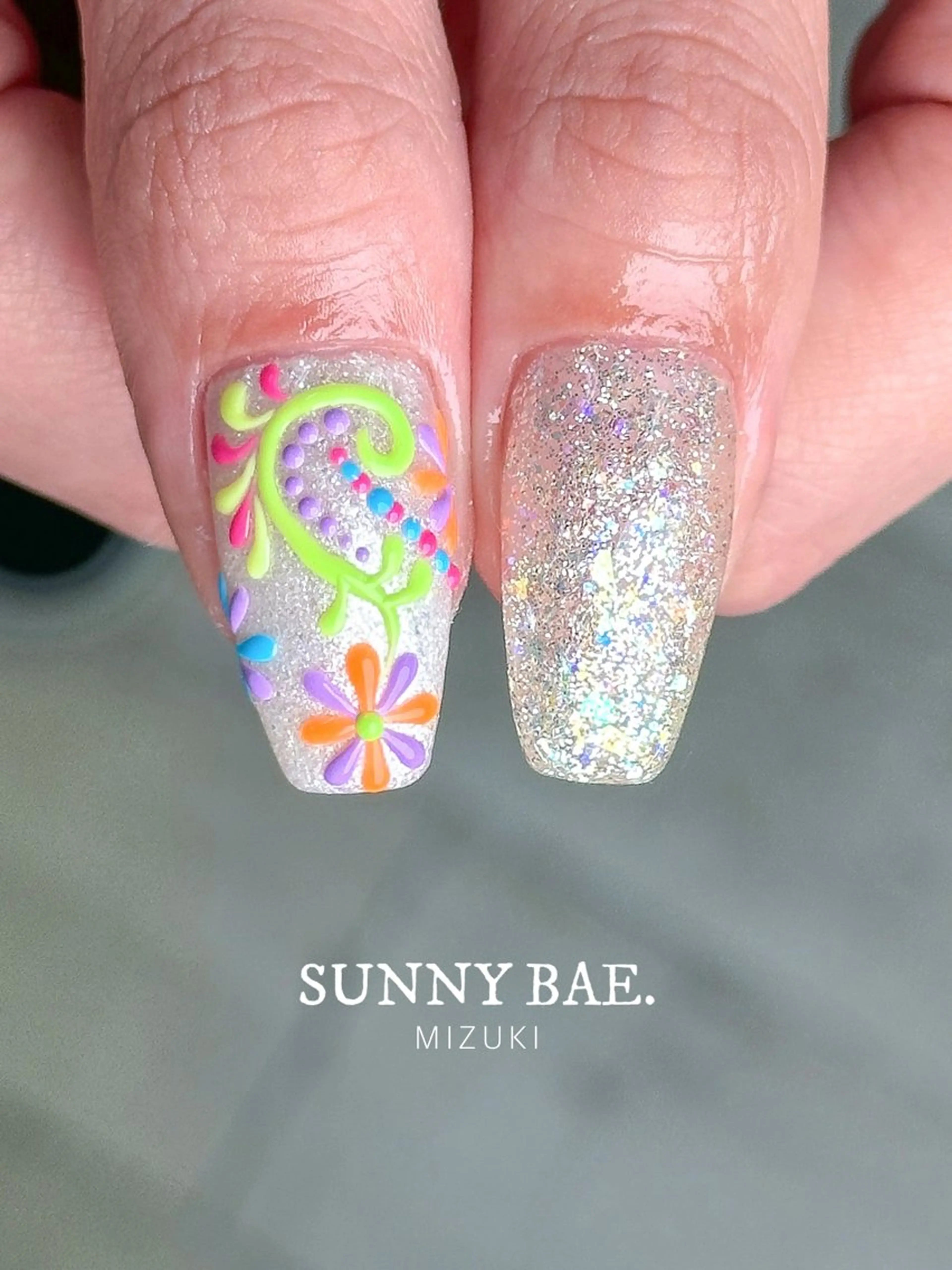 ネイル ラメ(グリッター) パステルネイル SUNNY BAE. 🌼MIZUKIのネイルデザイン