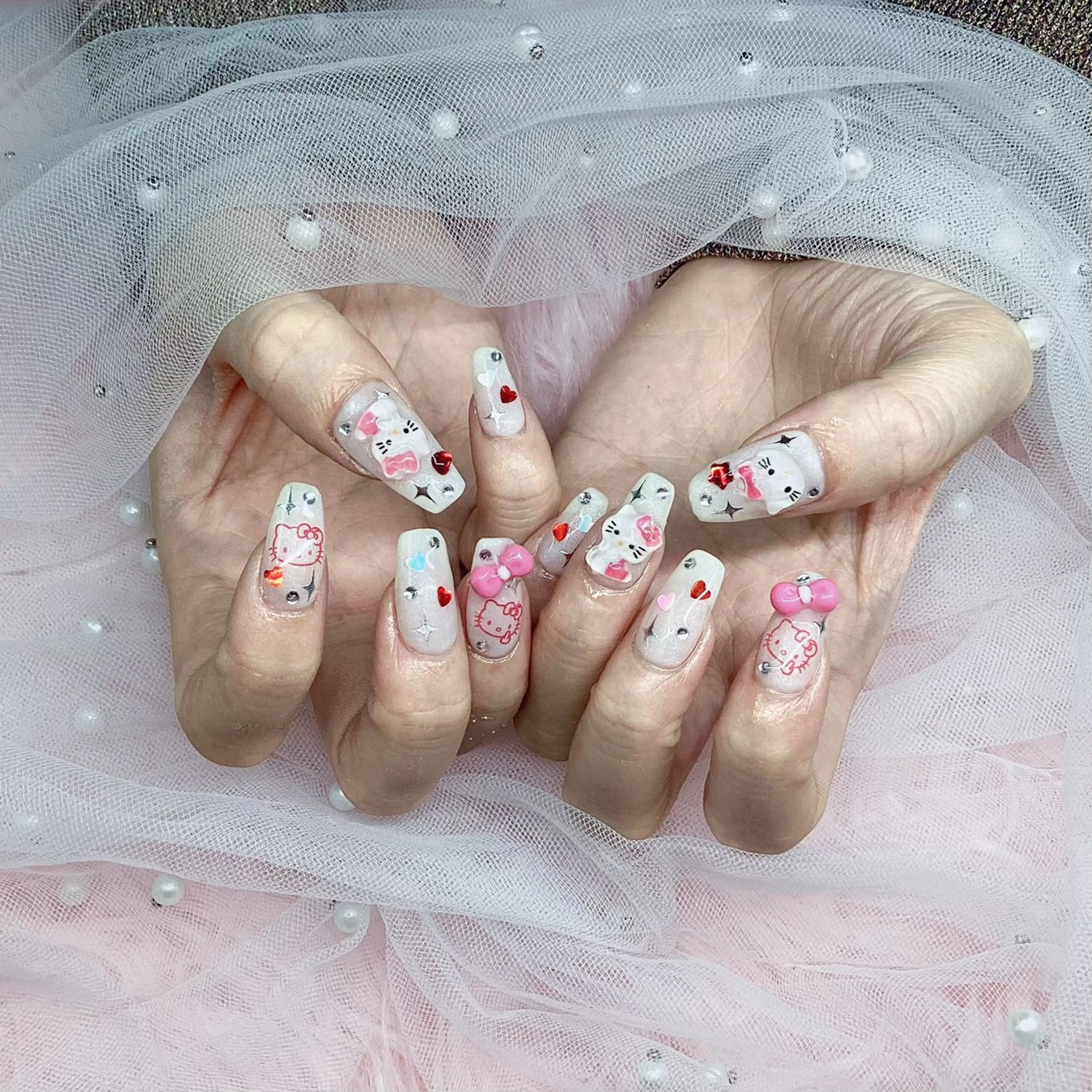 ネイル パーツ全部¥110 サロンミミのネイルデザイン