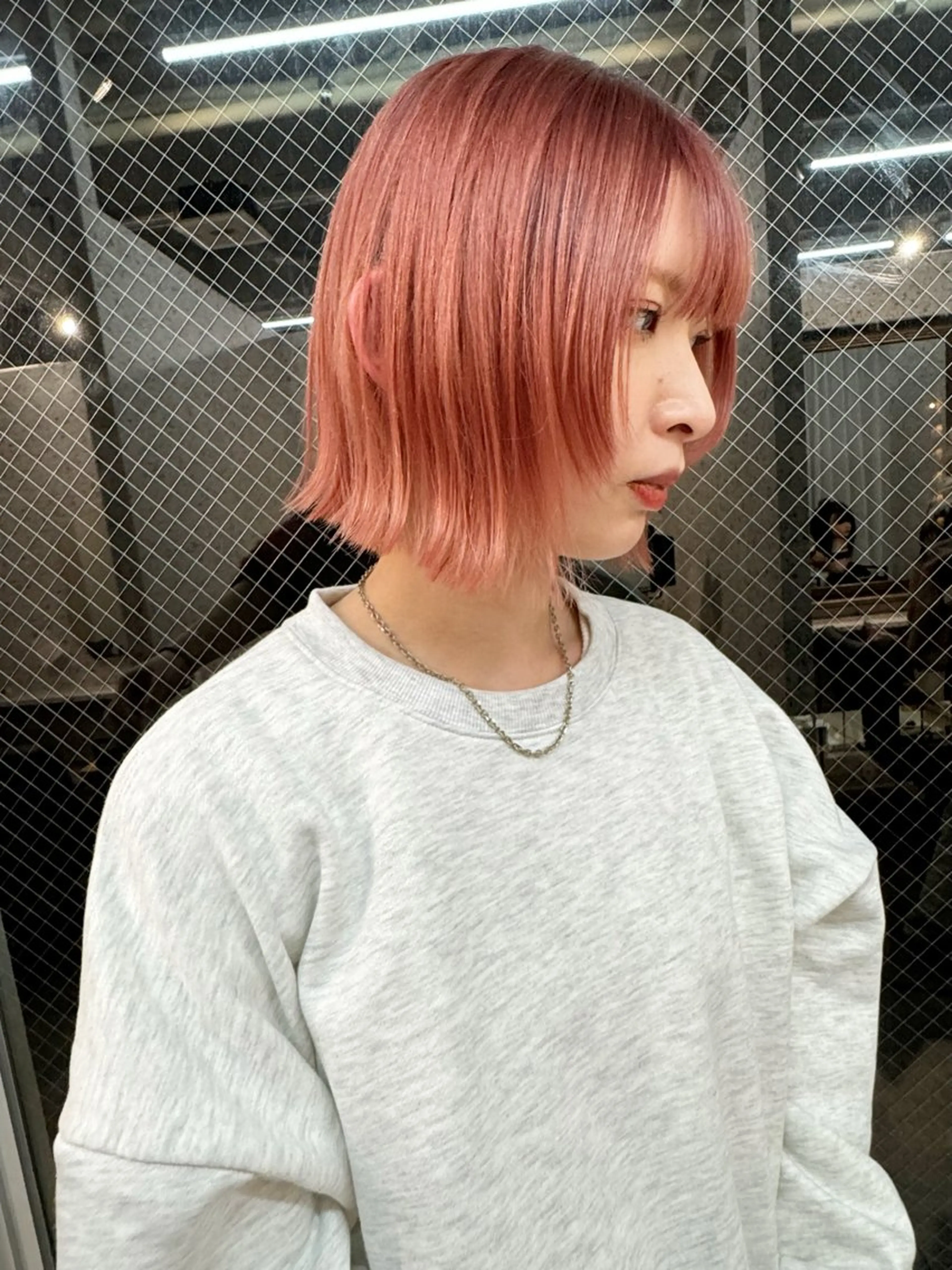 ショート カラー ヘアアレンジ 切りっぱなしボブ ブリーチ ケアブリーチ ダブルカラー ハイライトカラー ヘアカラー lani 天神大名/ブリーチのヘアスタイル