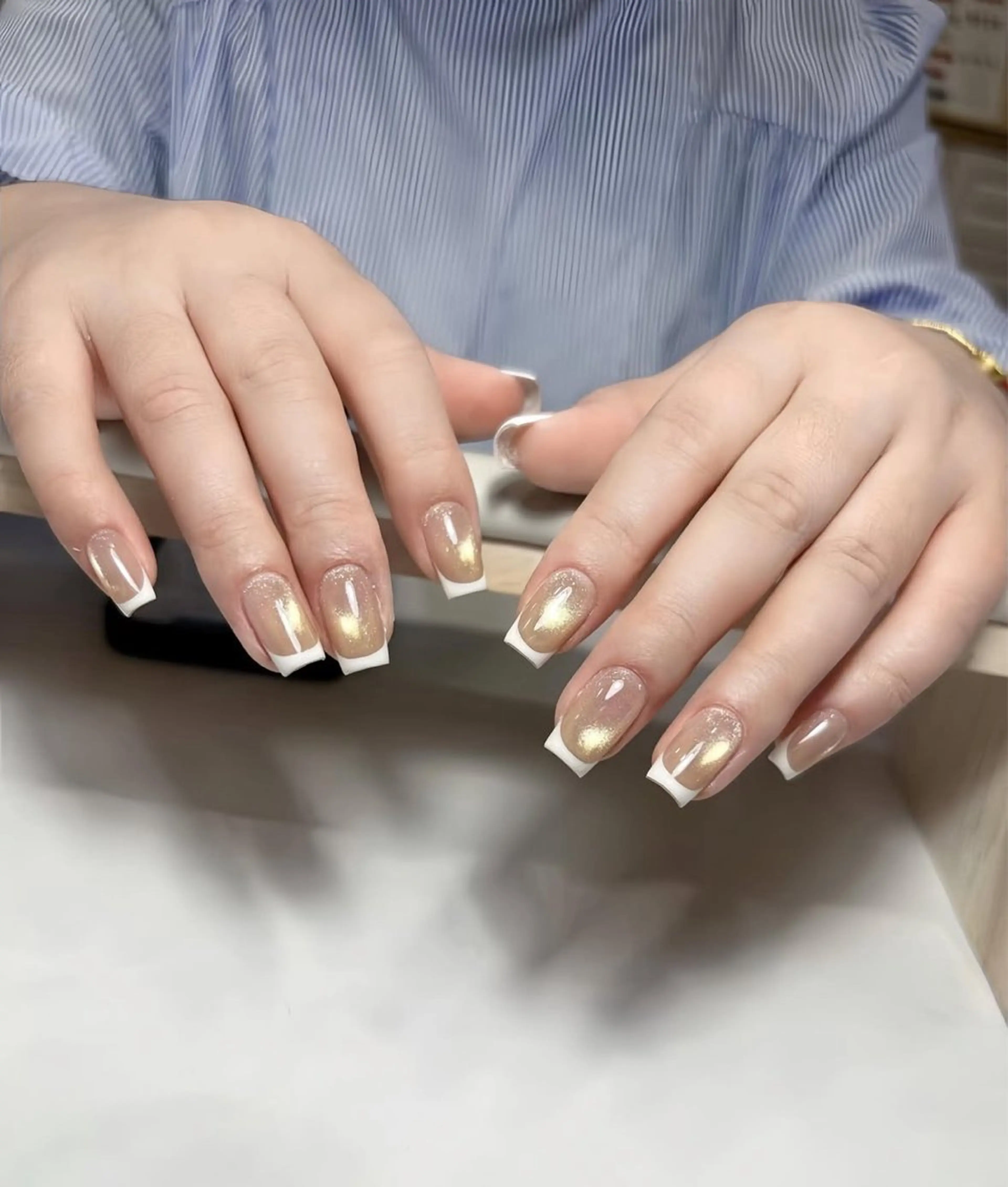 ネイル フレンチネイル マグネットネイル NailsbyT N.Sugamoのネイルデザイン