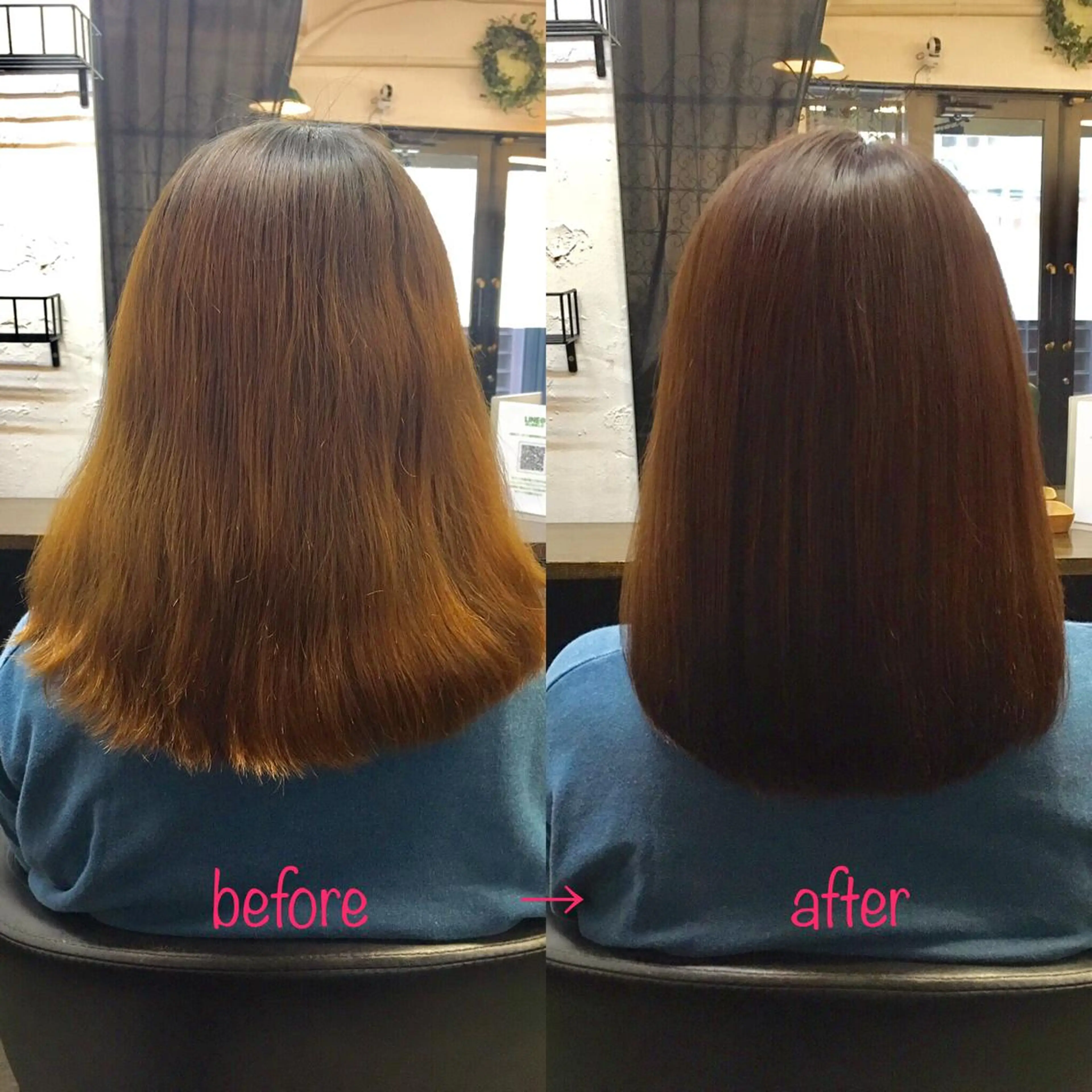 セミロング 縮毛矯正&髪質改善 MAILHAIRのヘアスタイル