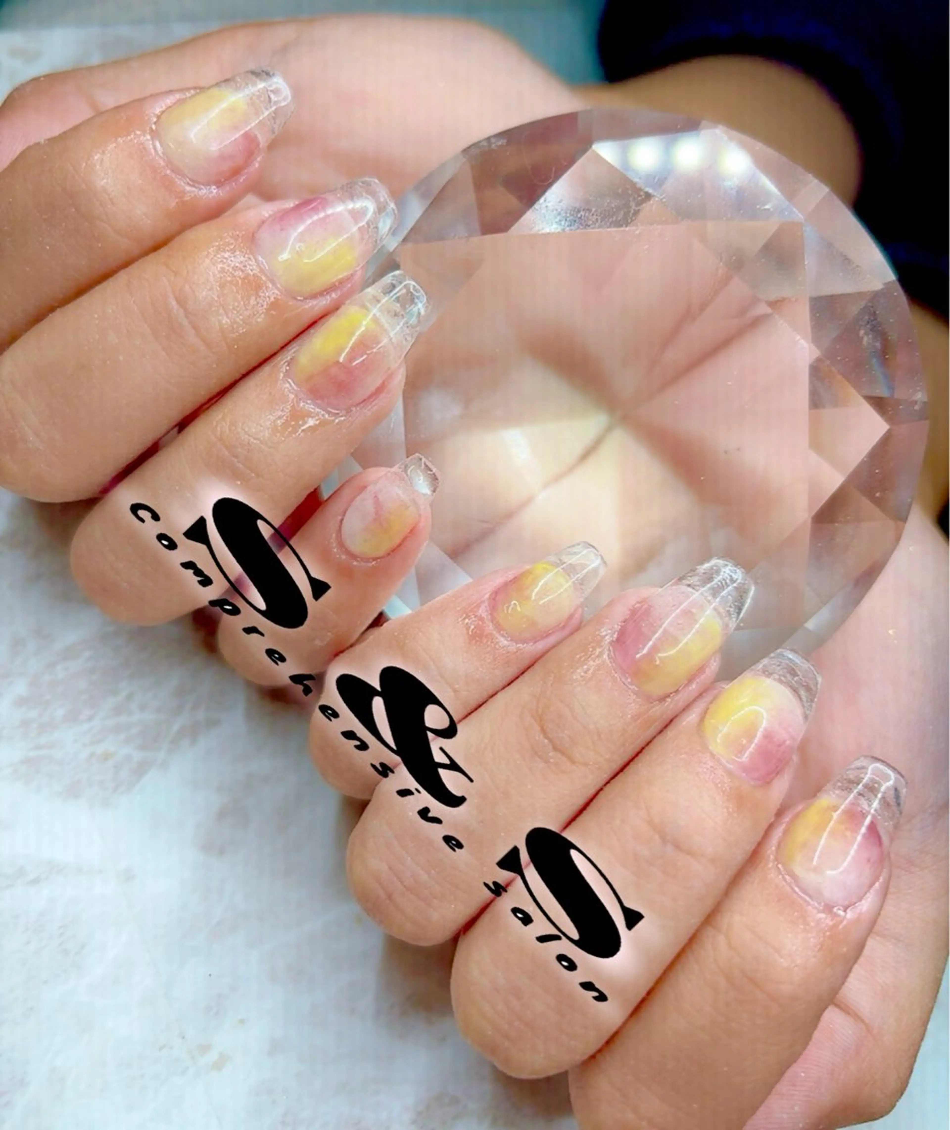 ネイル クリアネイル 長さ出し フレンチネイル メンズネイル 持ち込み S&S 村田小百合のネイルデザイン