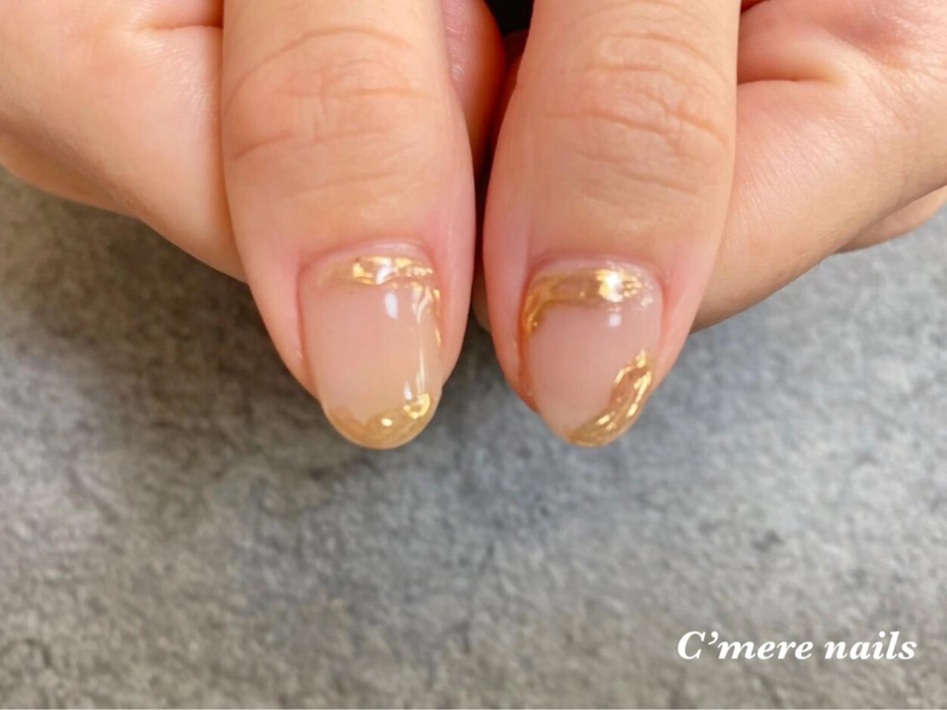 ネイル ゴールド ハンドネイル C'mere nailsのネイルデザイン