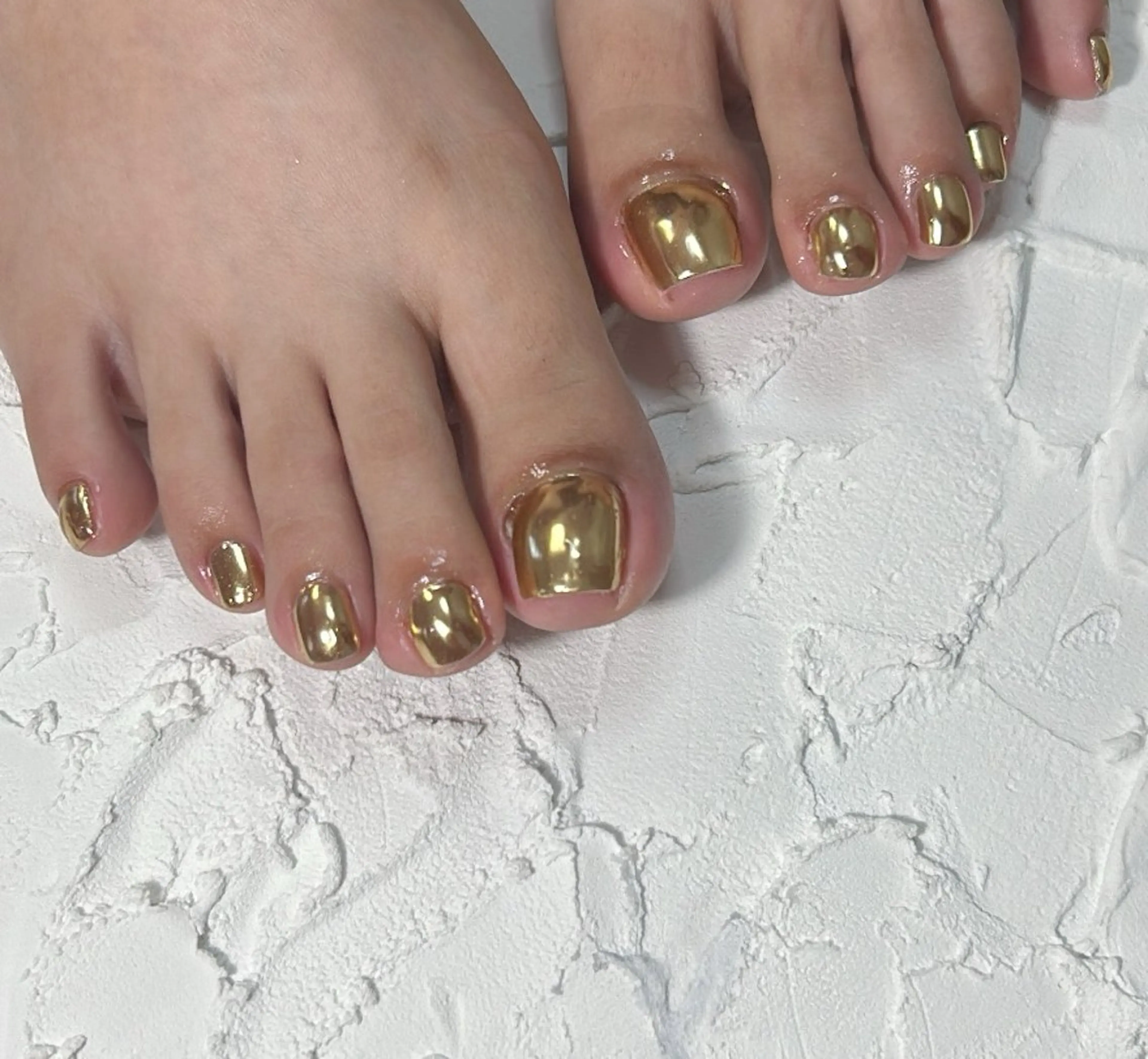 ネイル ミラーネイル フットネイル Lofinails ちひろのネイルデザイン