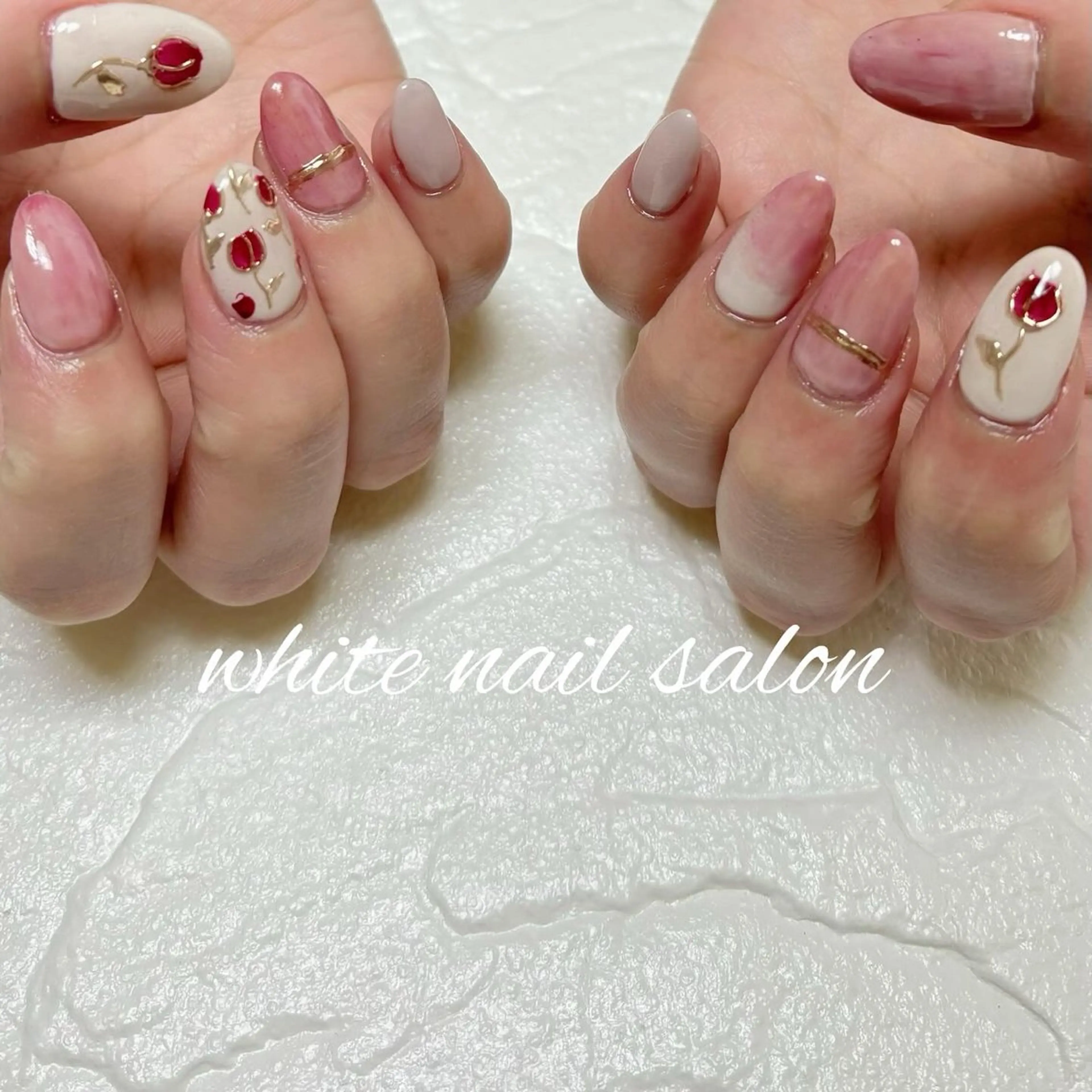 ネイル 持ち込み ハンドネイル white nail salonのネイルデザイン