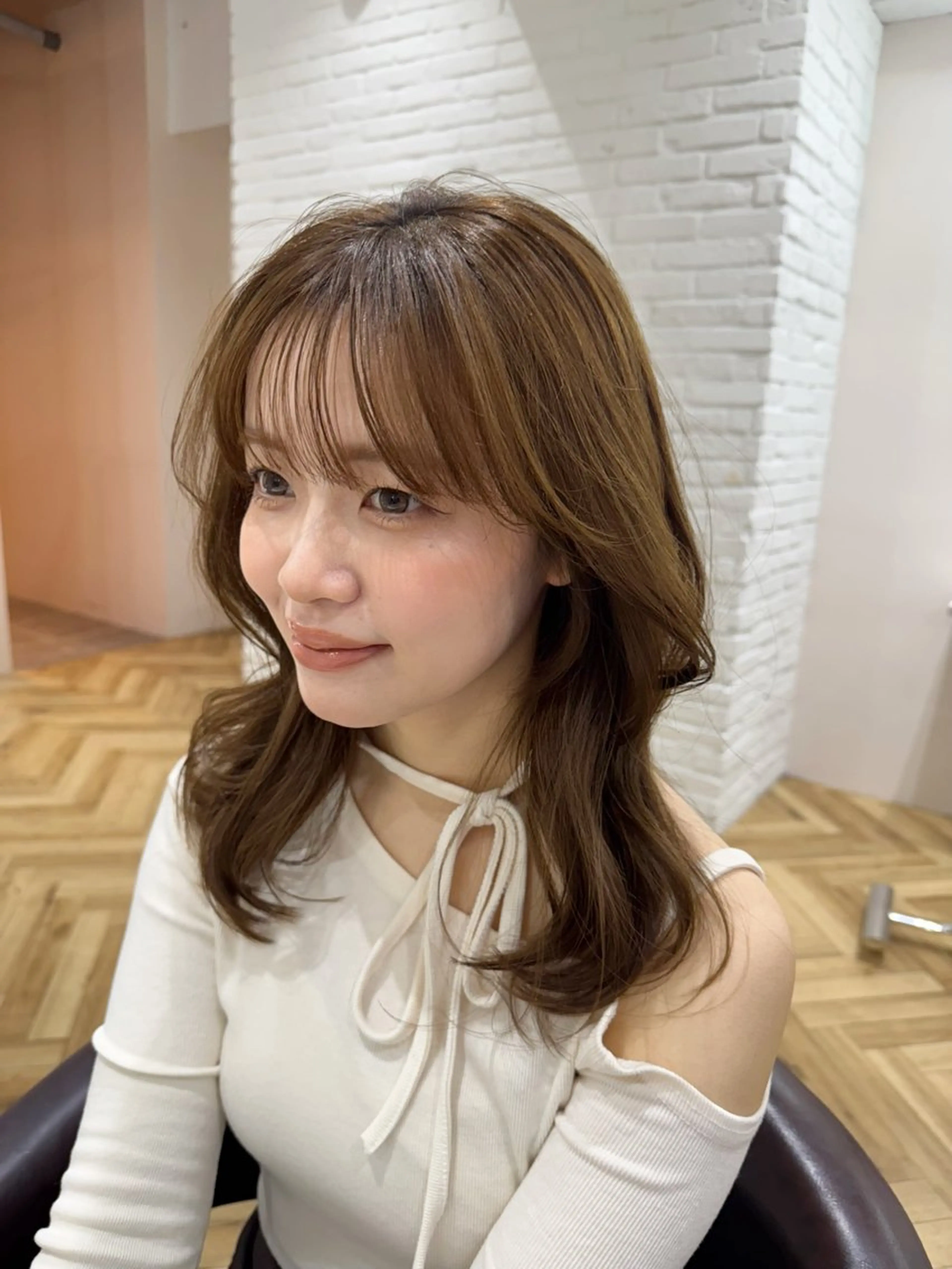 ミディアム カラー 髪質改善×透明感× トレンド/杉田 圭のヘアスタイル