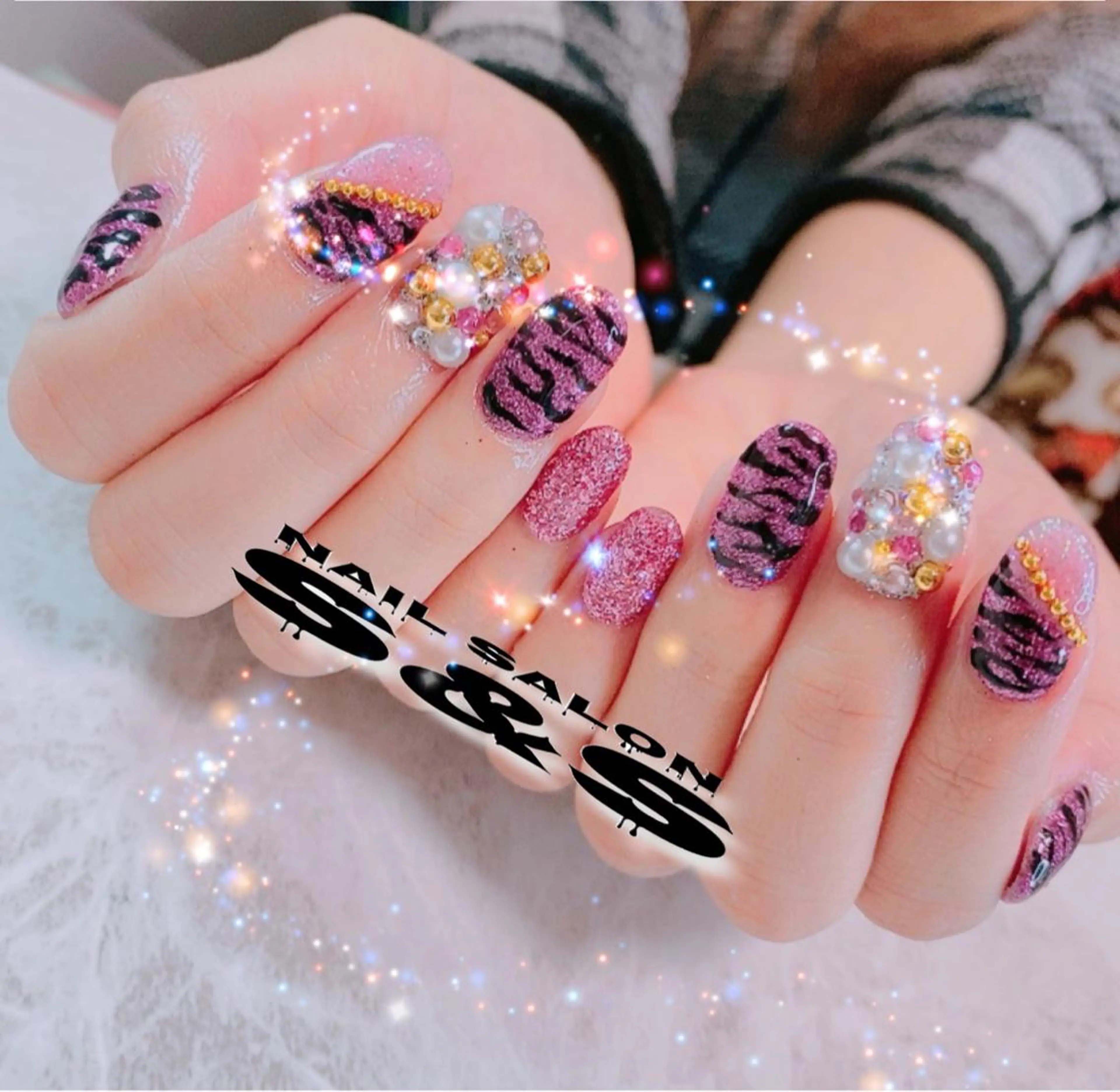 ネイル 長さ出し メンズネイル 持ち込み ピンク スカルプネイル S&S 村田小百合のネイルデザイン