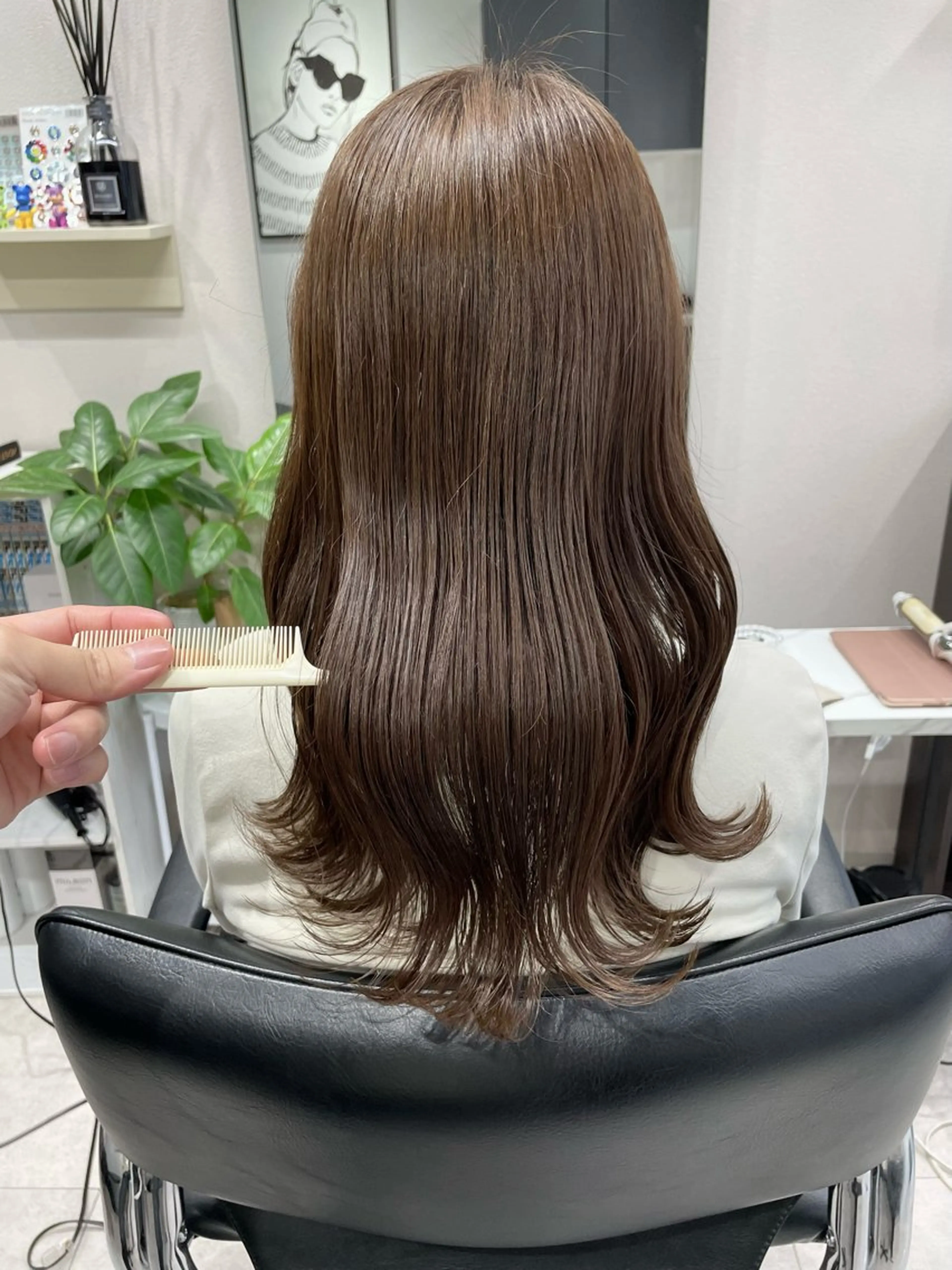 ロング カラー カット ヘアカラー トリートメント 髪質改善will hairdesignのヘアスタイル