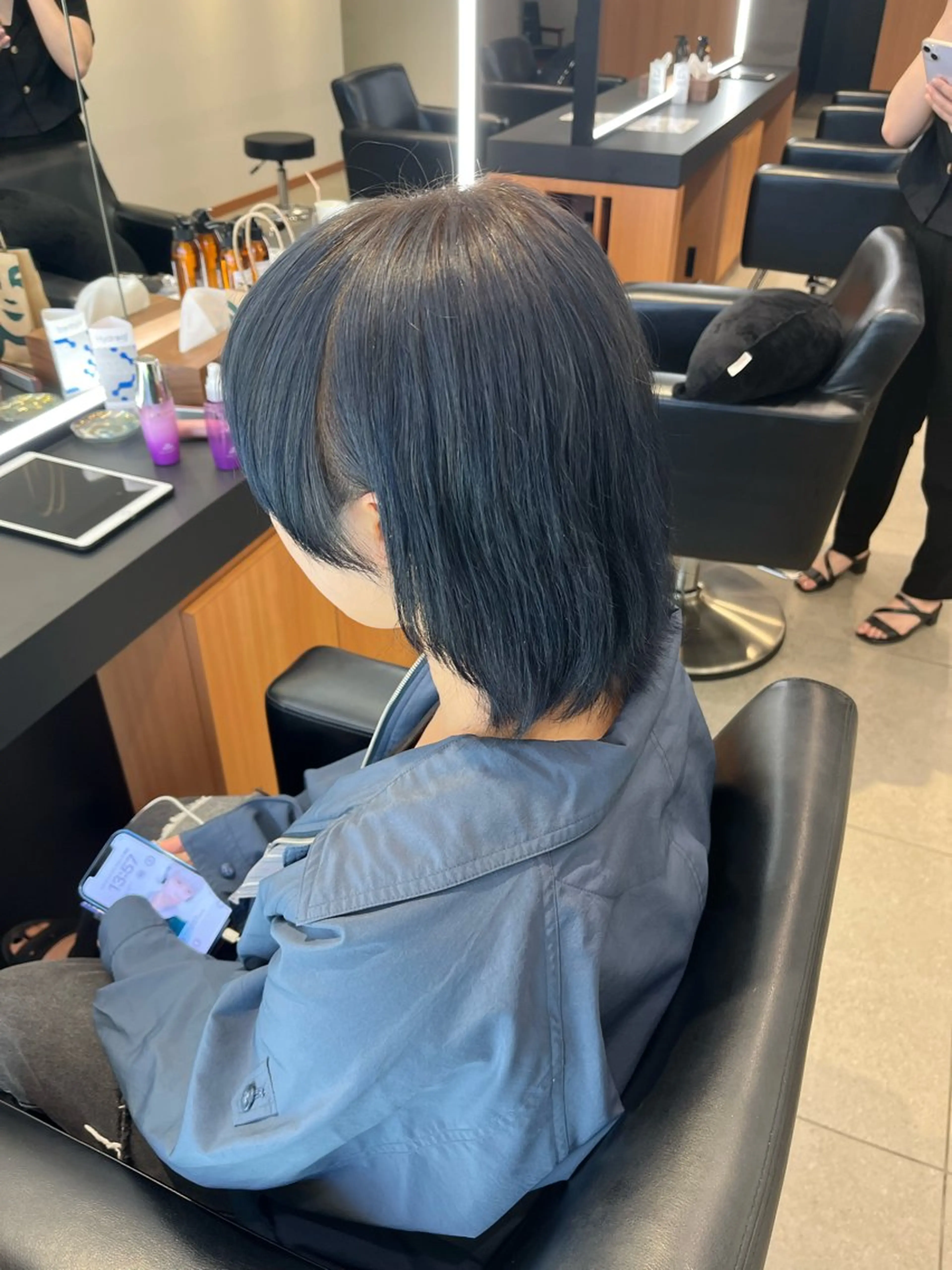 ショート カラー ブルーカラー ネイビーカラー ERII /伏見・栄 カットモデル募集中！のヘアスタイル