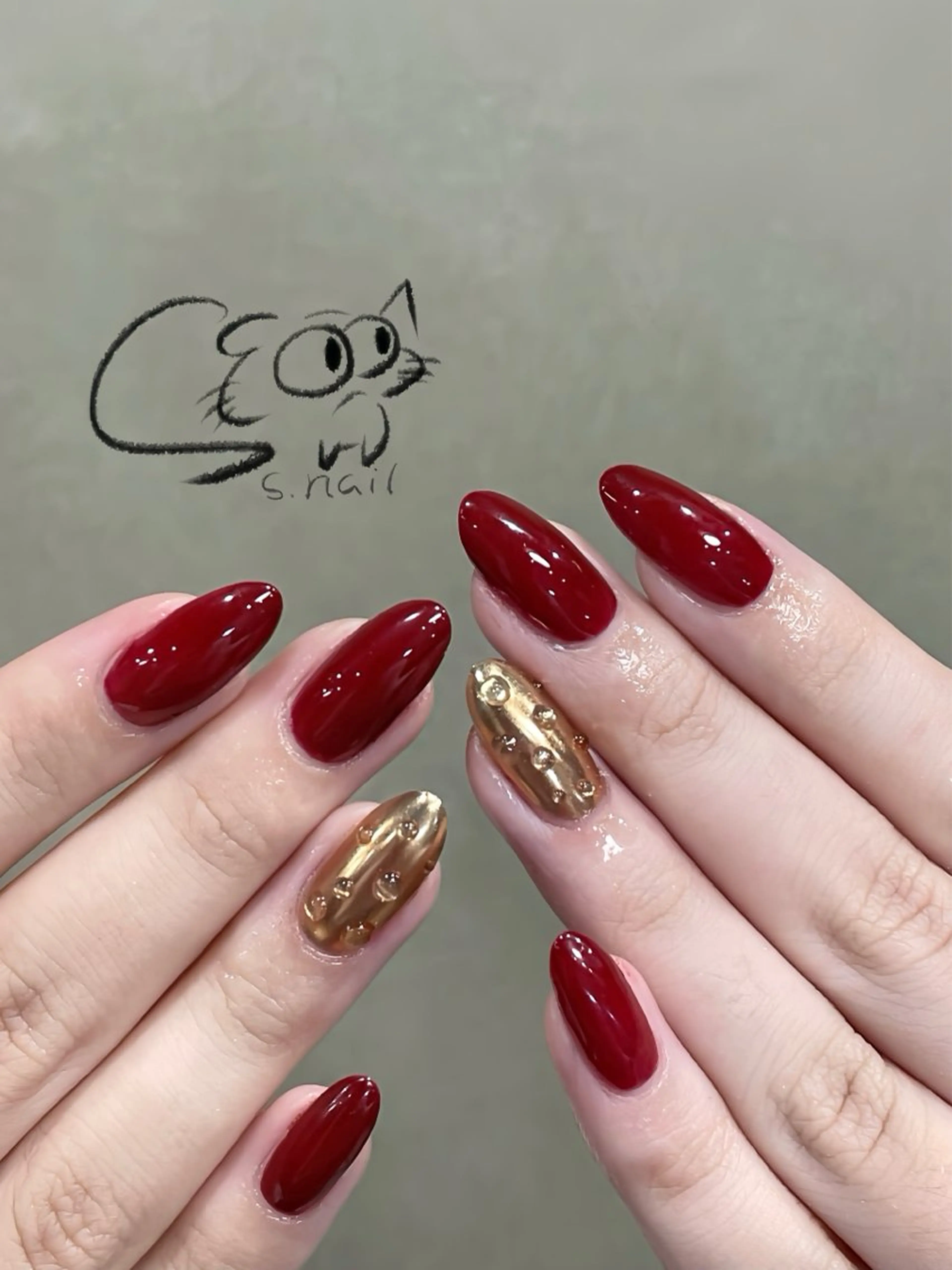 ネイル チークネイル フレンチネイル グラデーション マグネットネイル ワンカラーネイル ハンドネイル S.nail所属・S.nail _のネイルデザイン