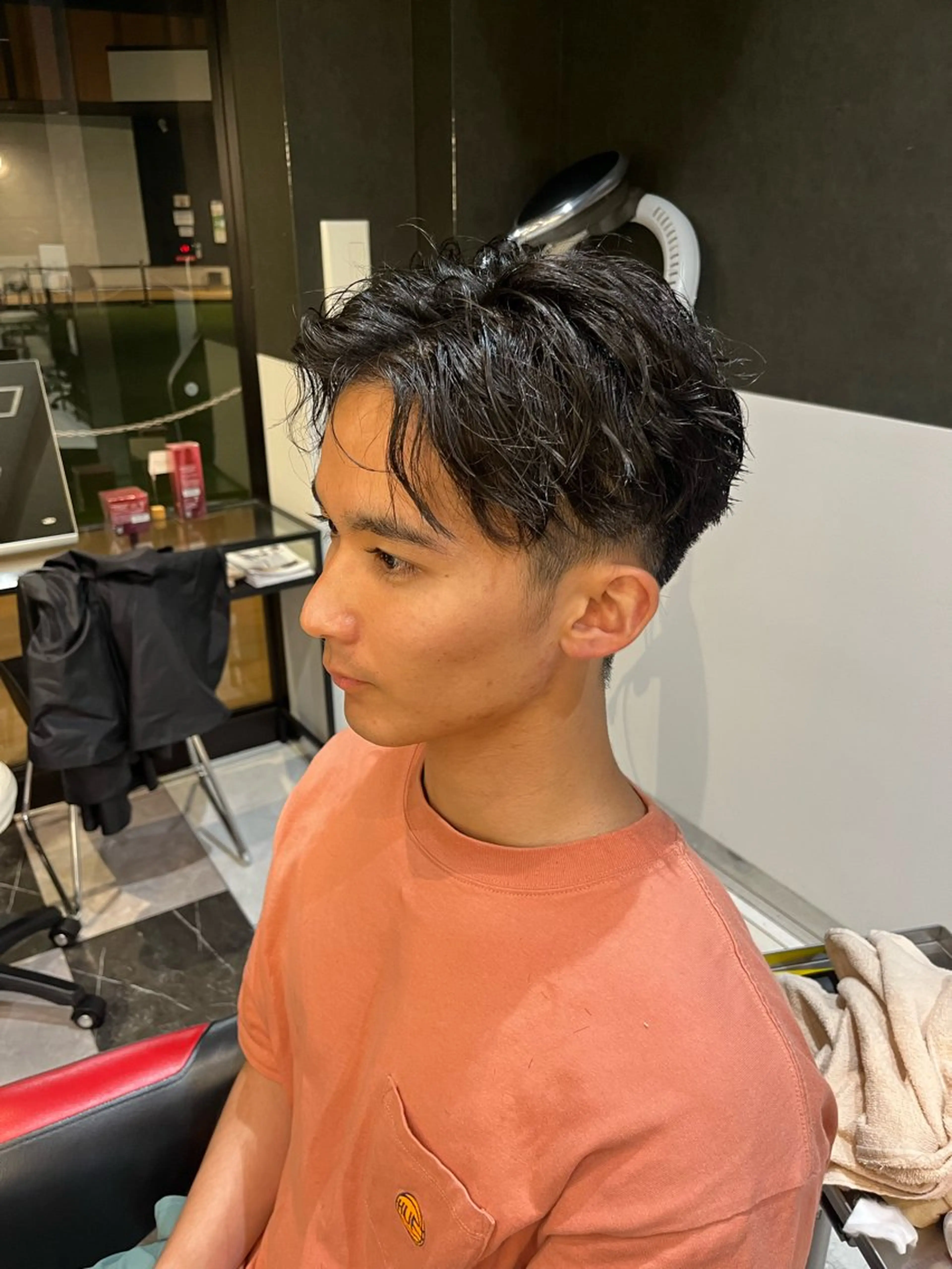 メンズ カット ボブパーマ/レイヤー カット/KINAMIのヘアスタイル