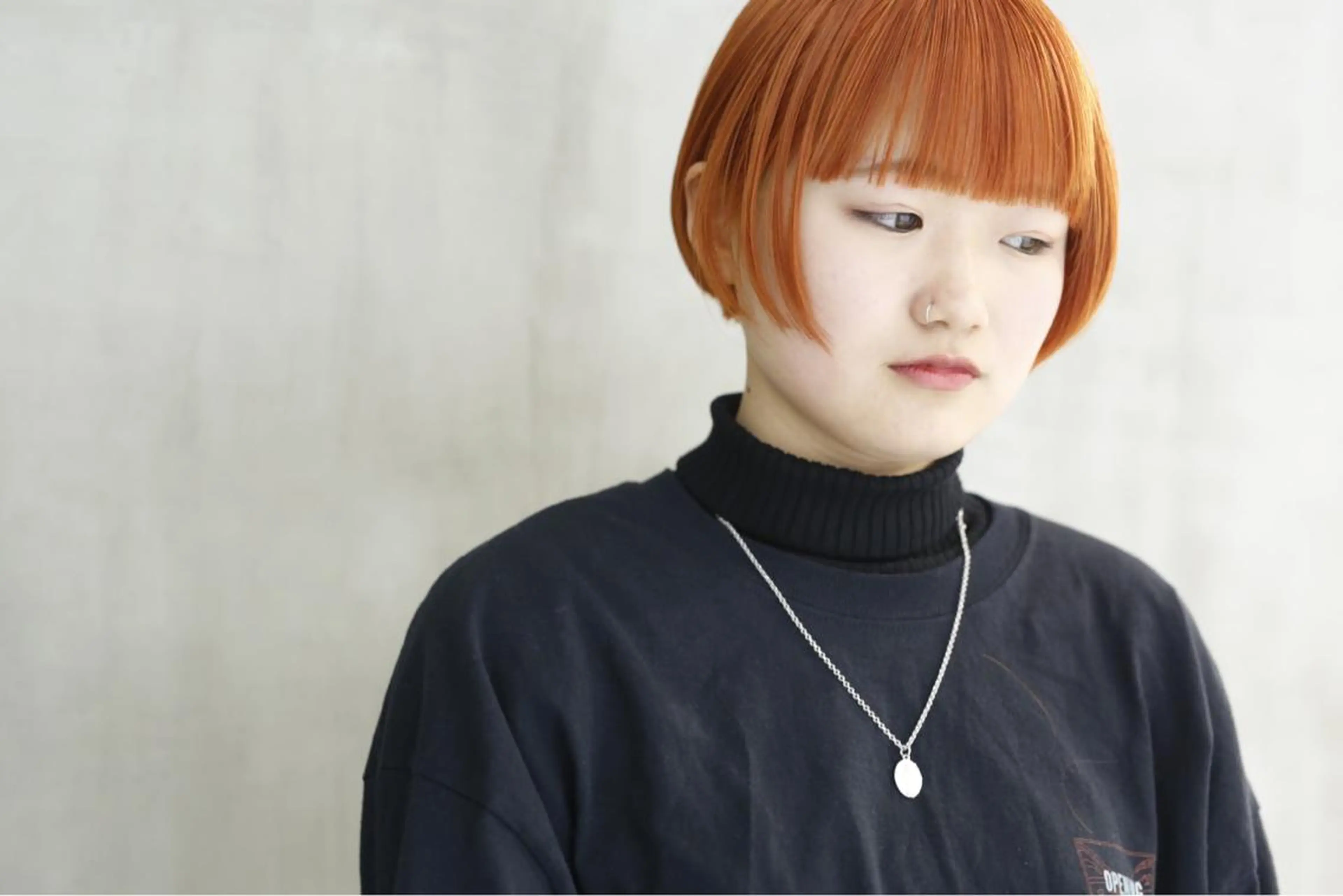 ミディアム カラー オレンジ ill.所属・ill［イル］大須 kojimaのヘアスタイル