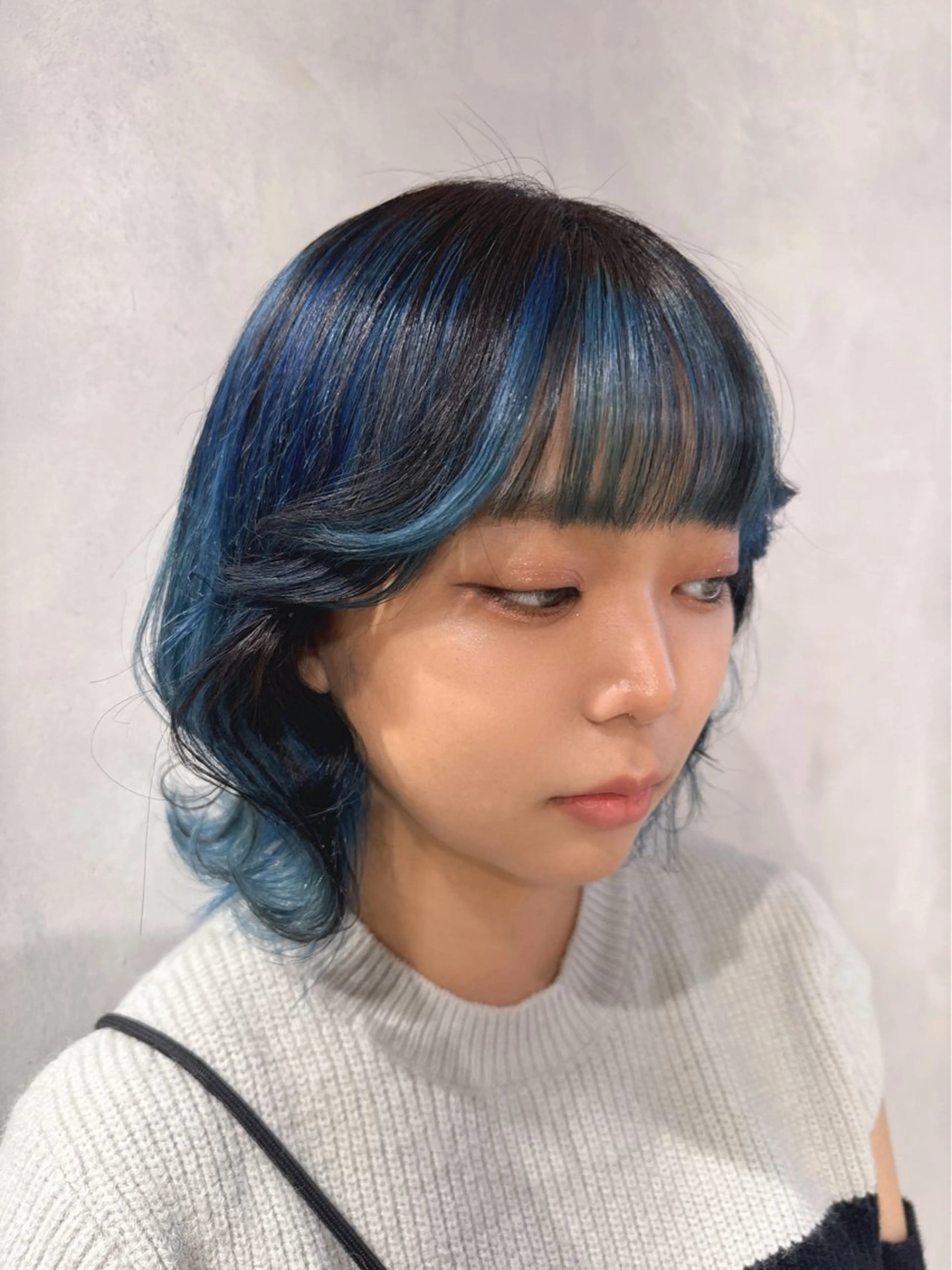 ミディアム カット ヘアカラー トリートメント 透明感カラー✨艶髪 制作🌱山根あゆみのヘアスタイル