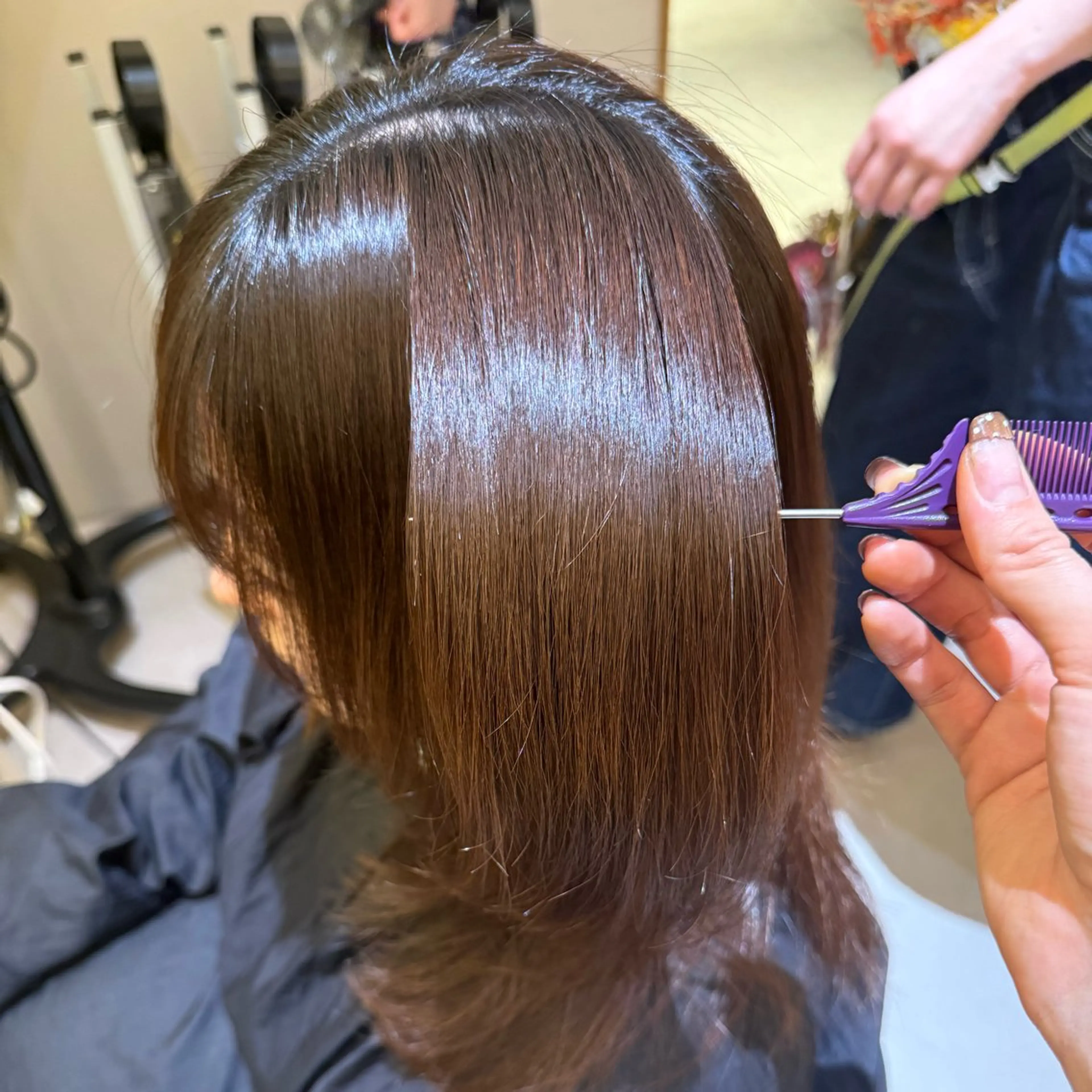 ミディアム 縮毛矯正 酸性ストレート/ ちさとのヘアスタイル