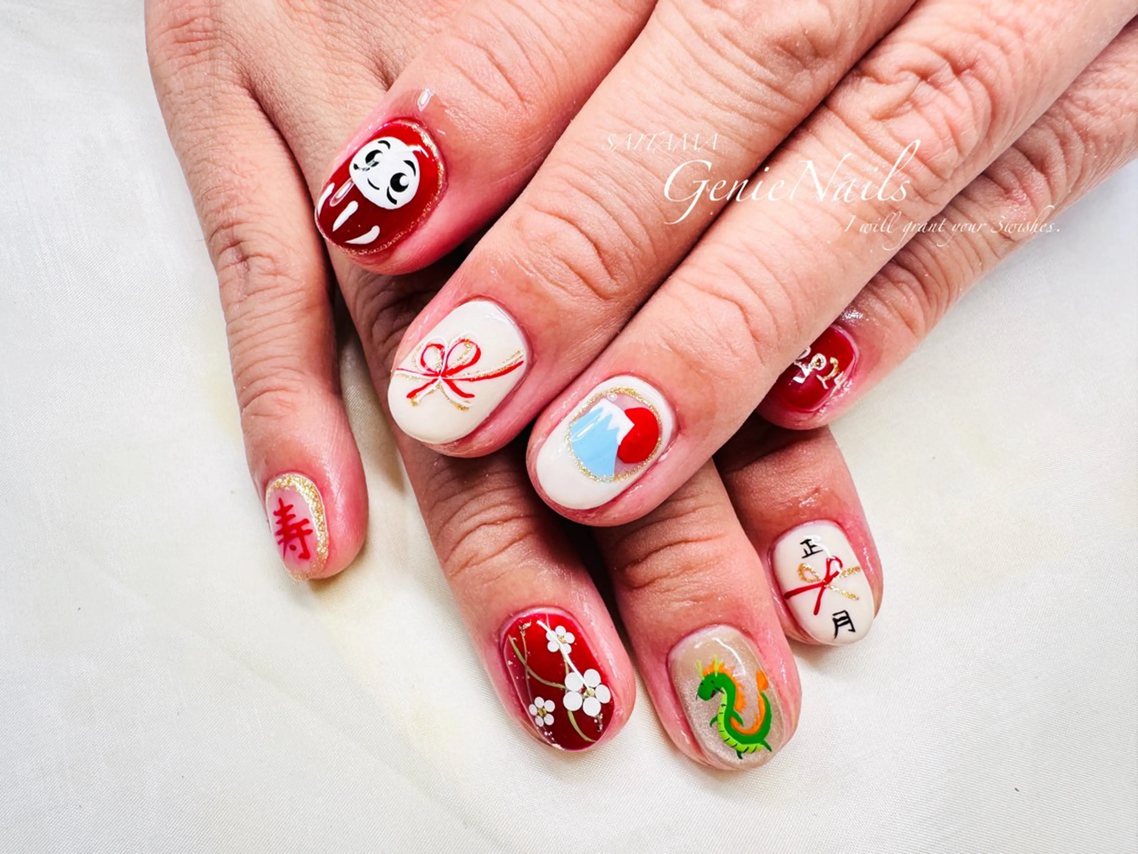 ネイル アートネイル フットネイル 持ち込み 冬ネイル Genie Nailsのネイルデザイン