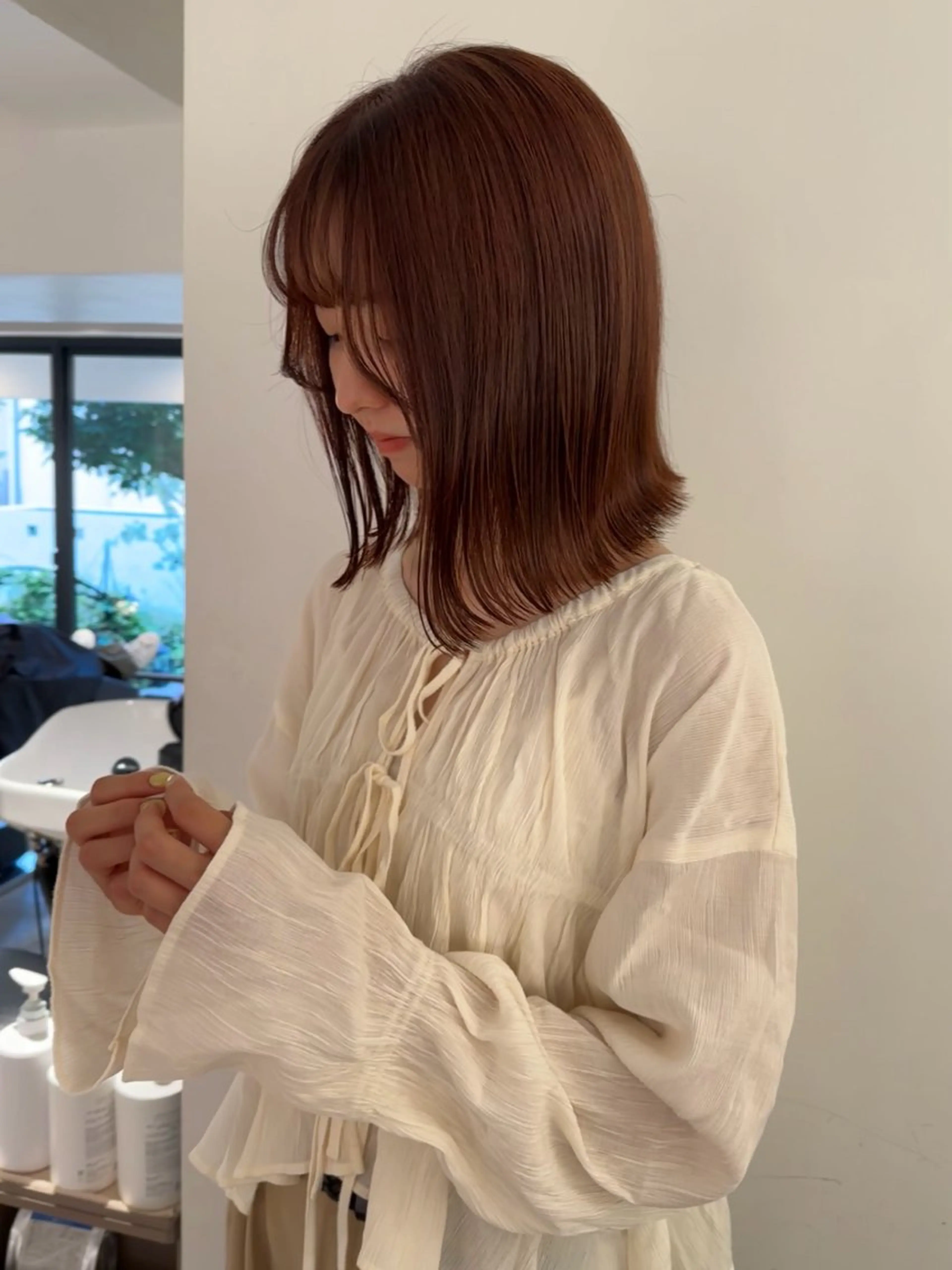 ミディアム カラー ハシヅメ キョウカのヘアスタイル