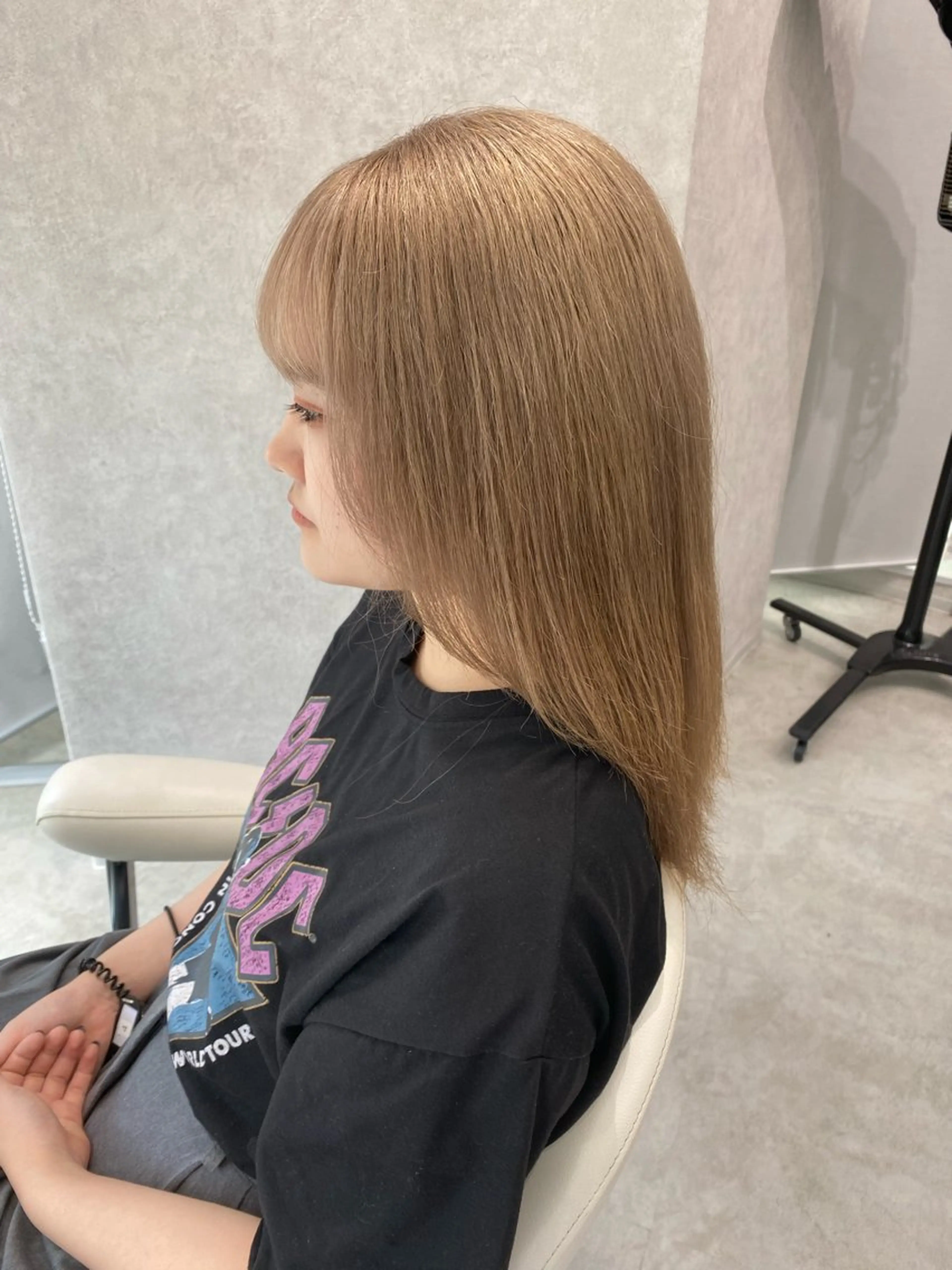 ミディアム カラー ブリーチ ヘアカラー ウルフ🐺/ボブ ハイトーン🌈/増田のヘアスタイル