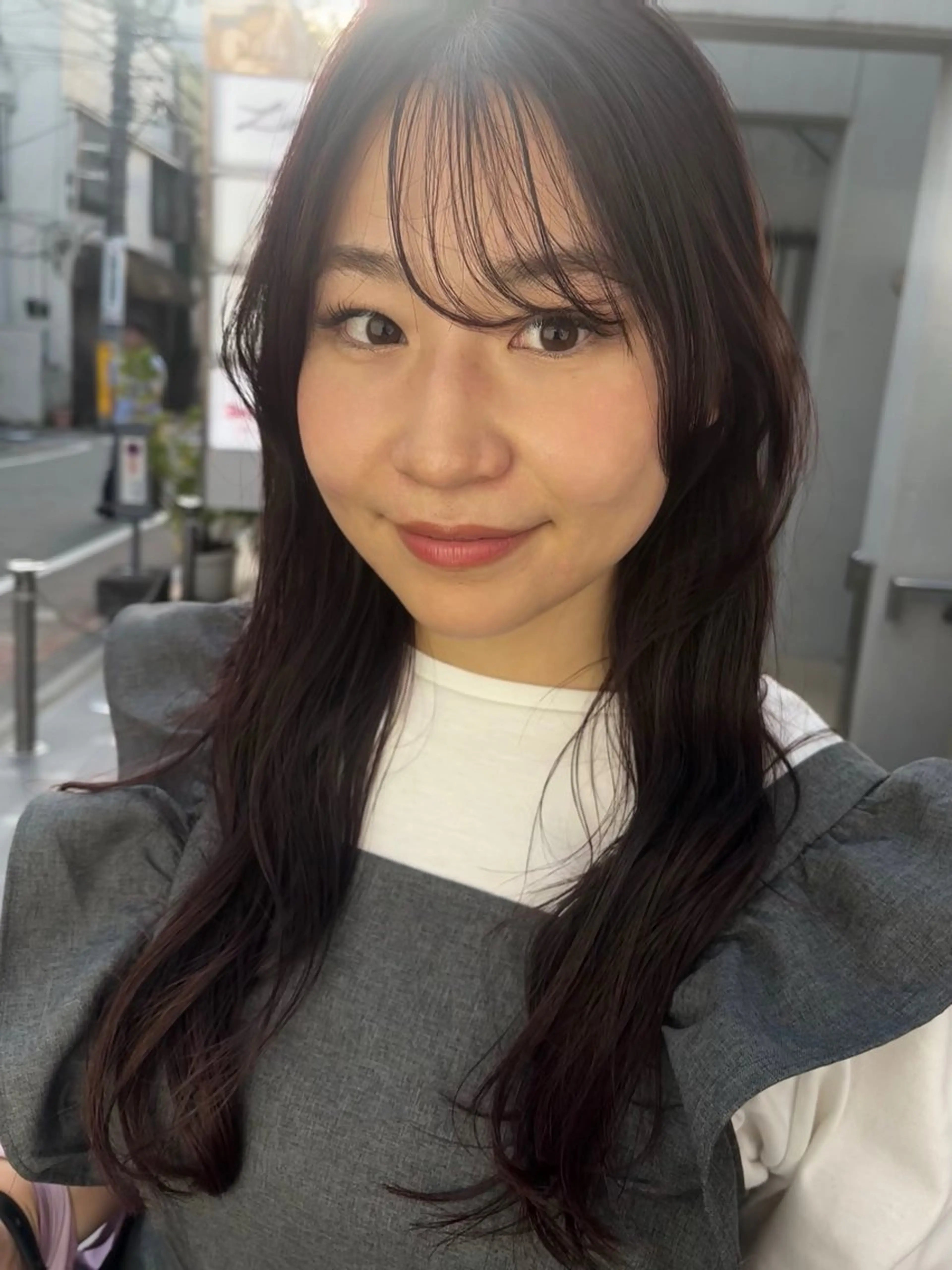 ロング カラー 池田理紗/メンズ カット/切りっぱなしのヘアスタイル