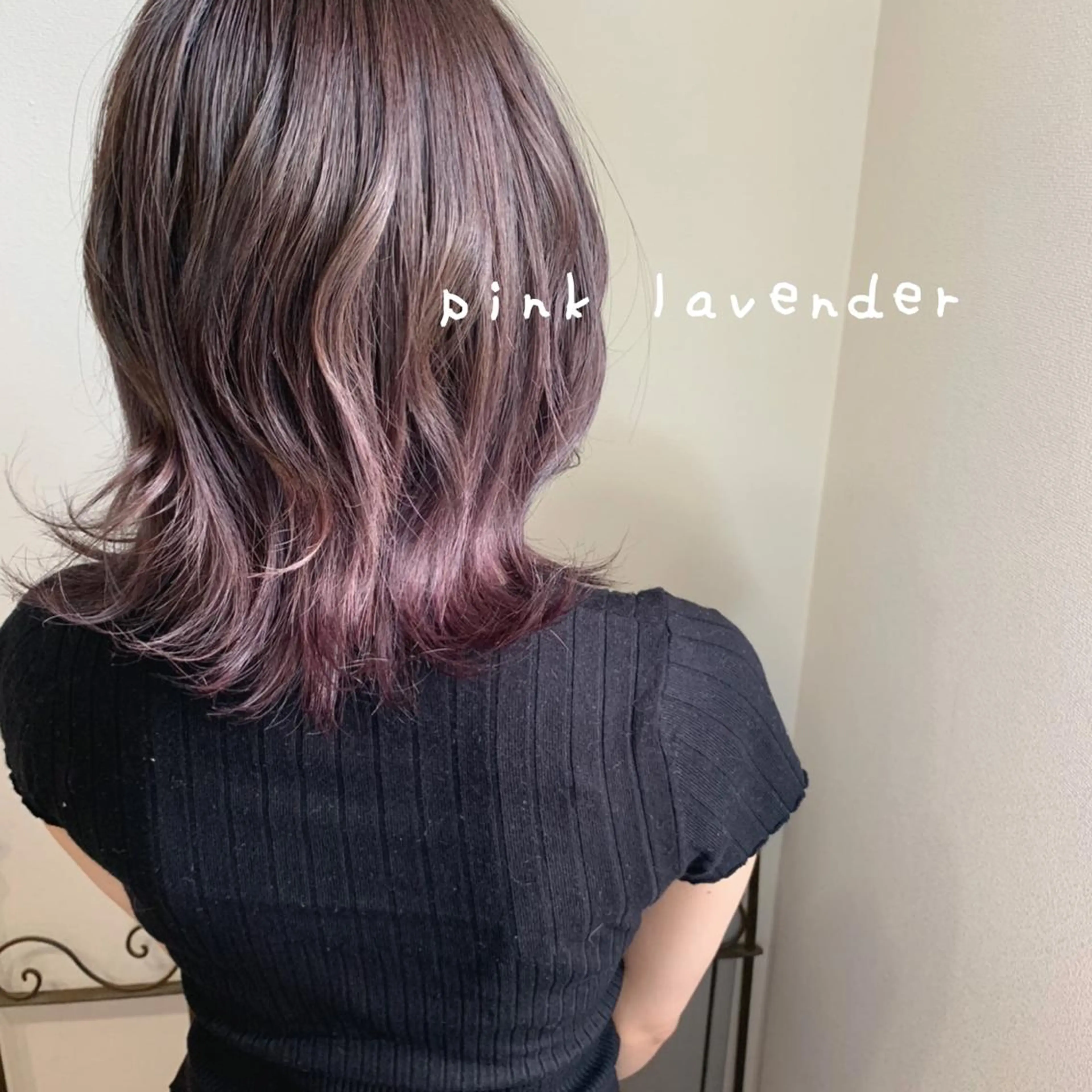 ミディアム カラー ラベンダーカラー ラベンダーピンク ピンクカラー ヘアカラー トリートメント ボブウルフ／ボブ Satsuki【名駅のヘアスタイル