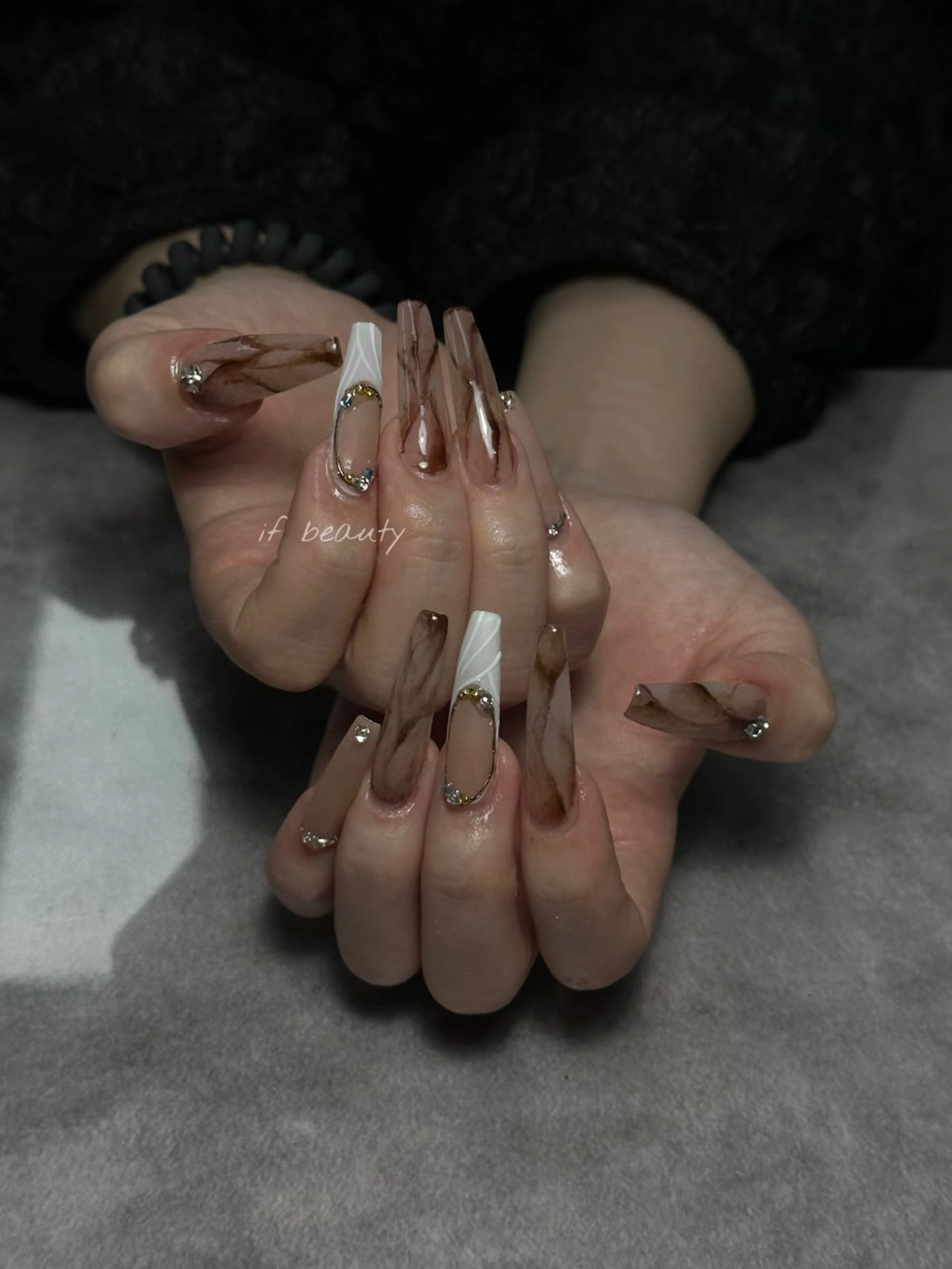 ネイル アートネイル ジェルネイル グラデーション パラジェル ワンホンネイル ハンドネイル if Hair＆Nail Salon所属・IKA /海外ネイル /個性派/ワンホンのネイルデザイン