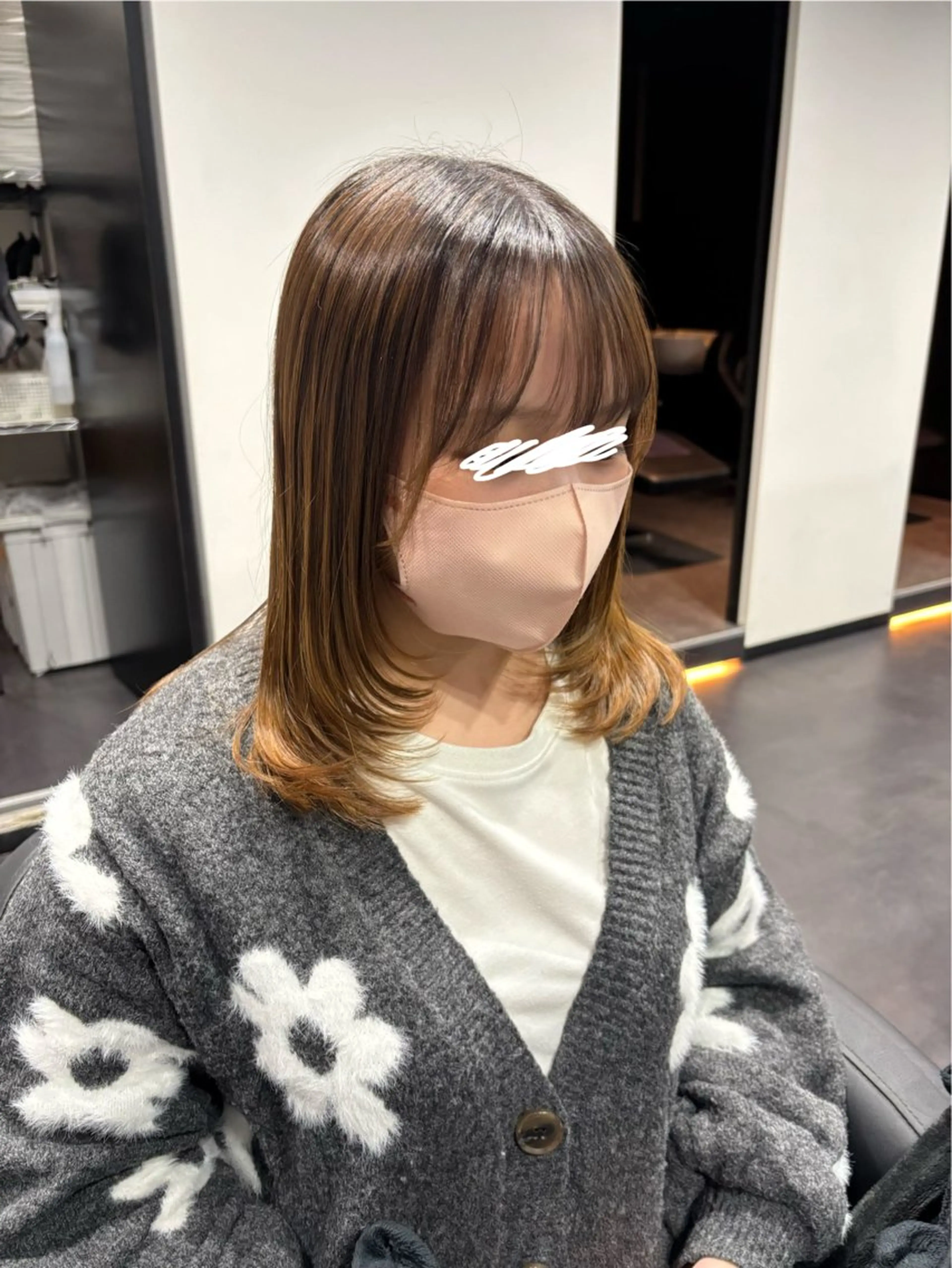 ミディアム 福島 菜摘のヘアスタイル