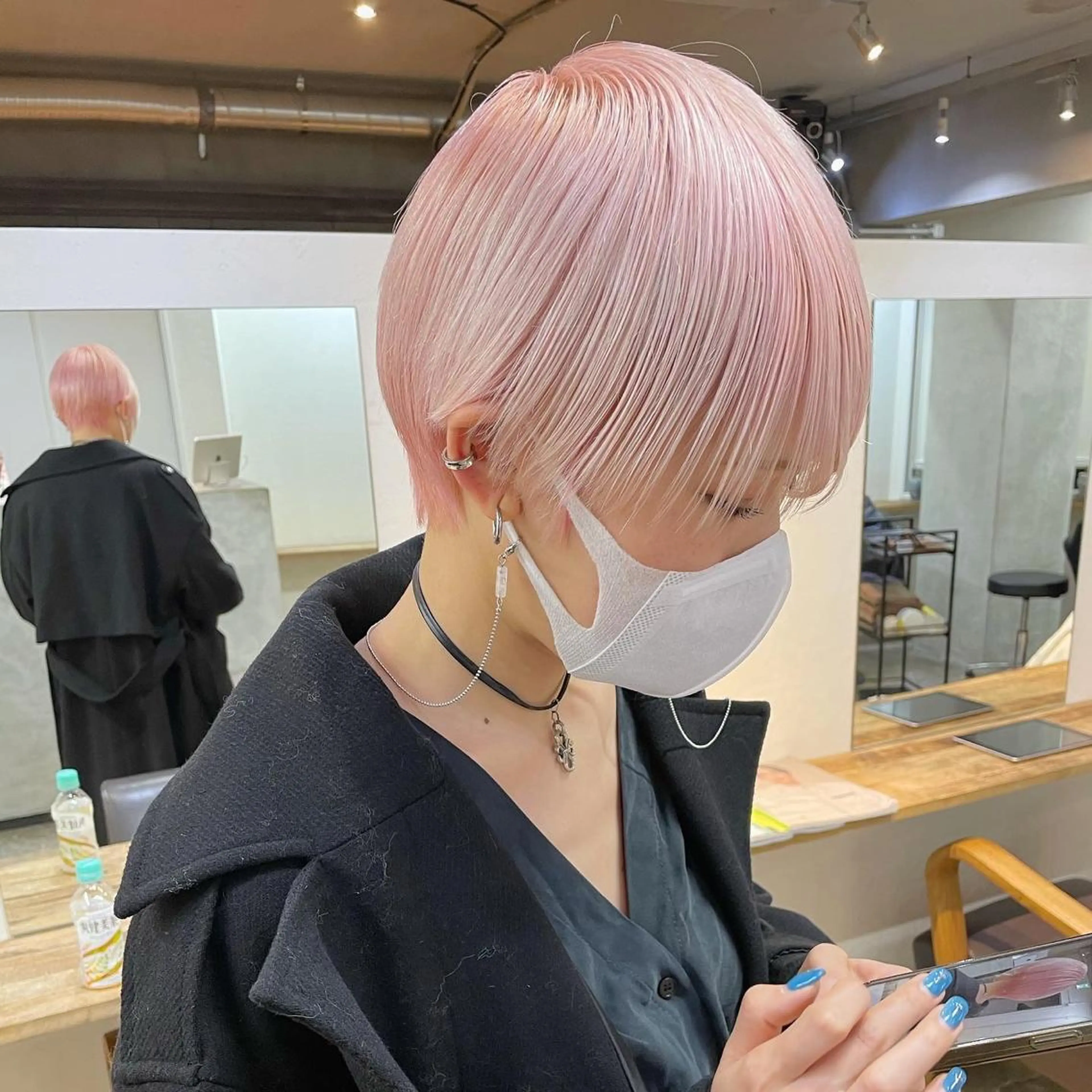 ショート カラー ヘアアレンジ 丸山渉/パーマ エフェクトブリーチのヘアスタイル