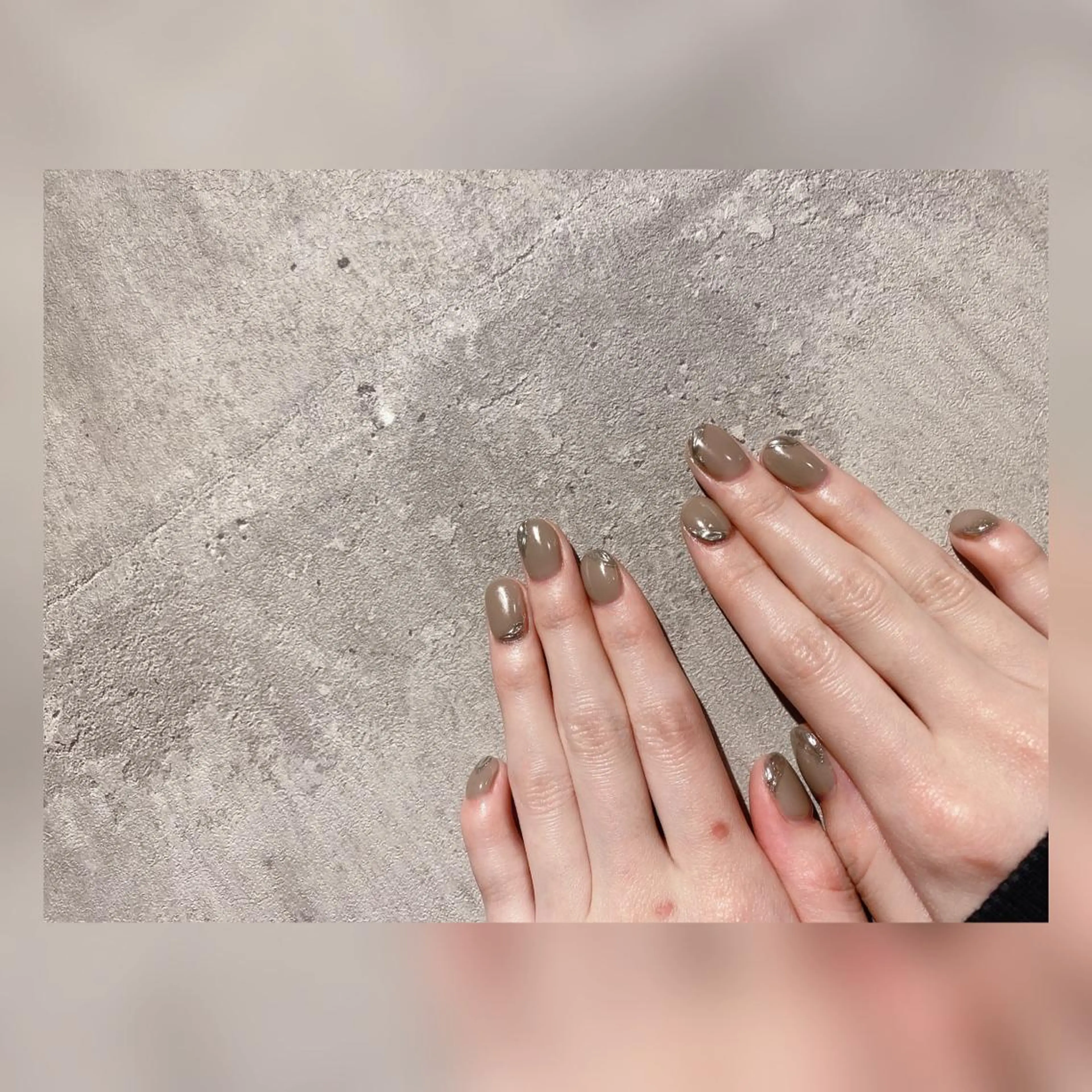 ネイル ミラーネイル 持ち込み ニュアンスネイル nailsalon GEARのネイルデザイン