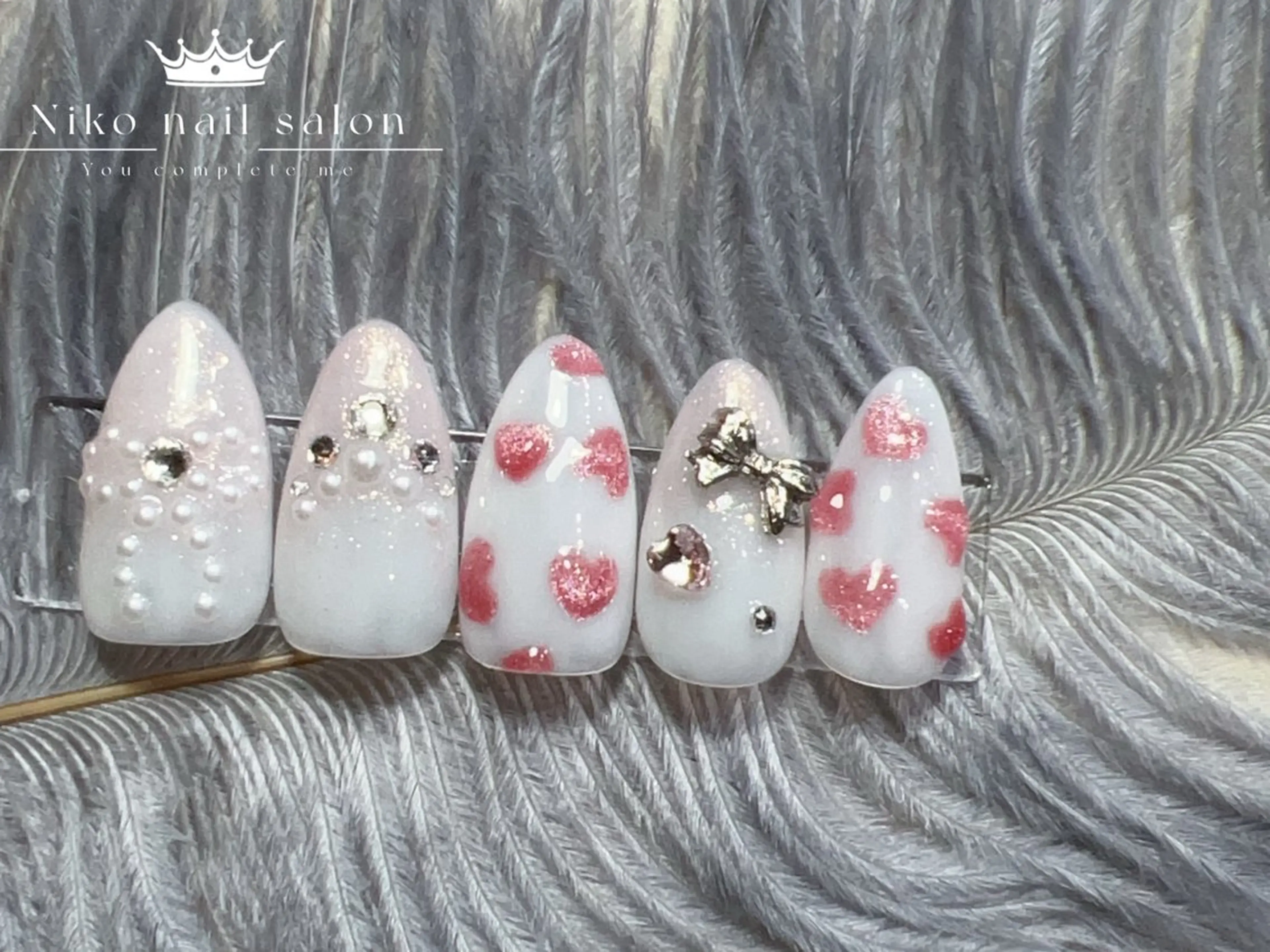 ネイル チークネイル 長さ出し フラッシュネイル フットネイル フレンチネイル Nikoネイルサロン 上野店のネイルデザイン
