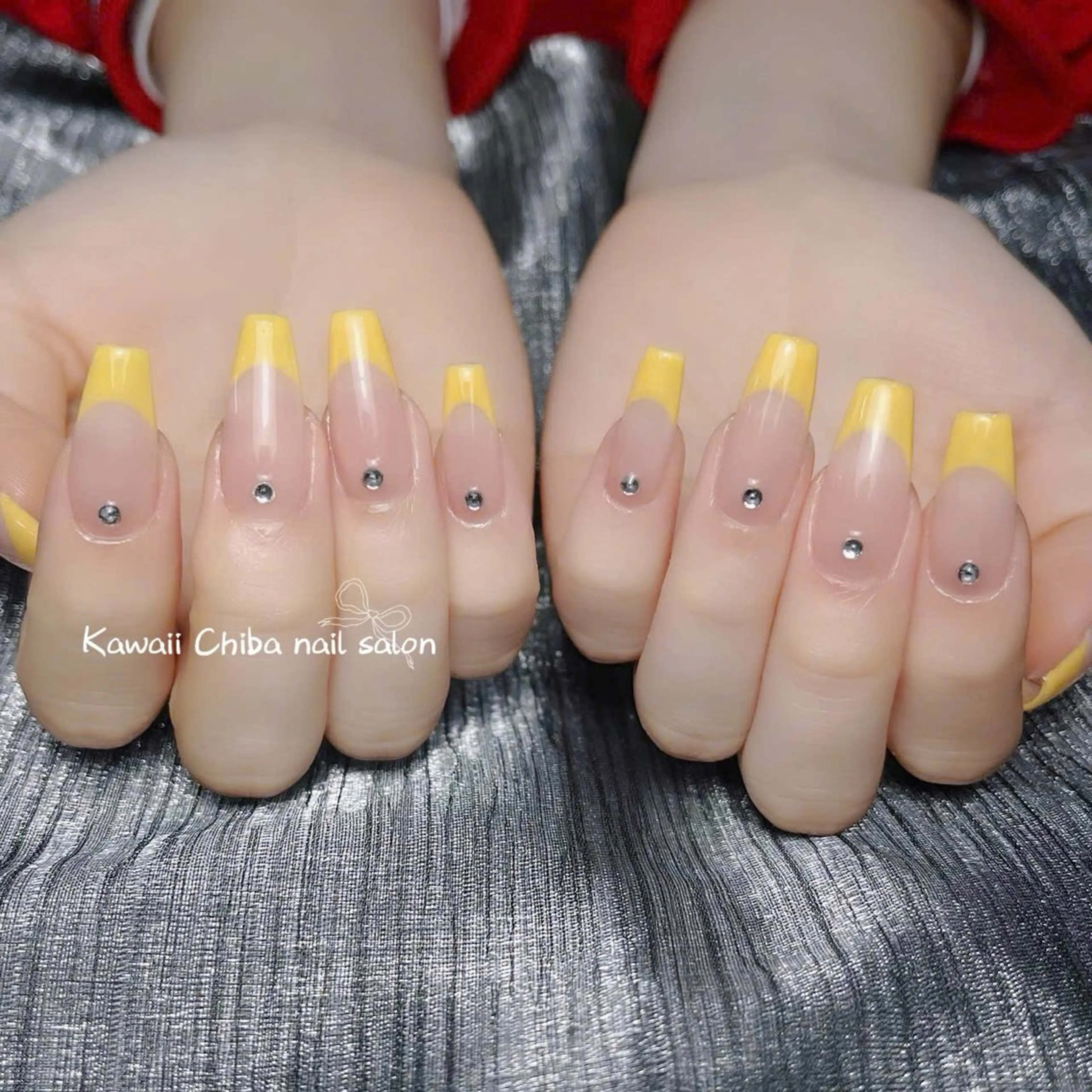 ネイル チークネイル ドット グラデーション ハート キラキラネイル Kawaii _Nailのネイルデザイン