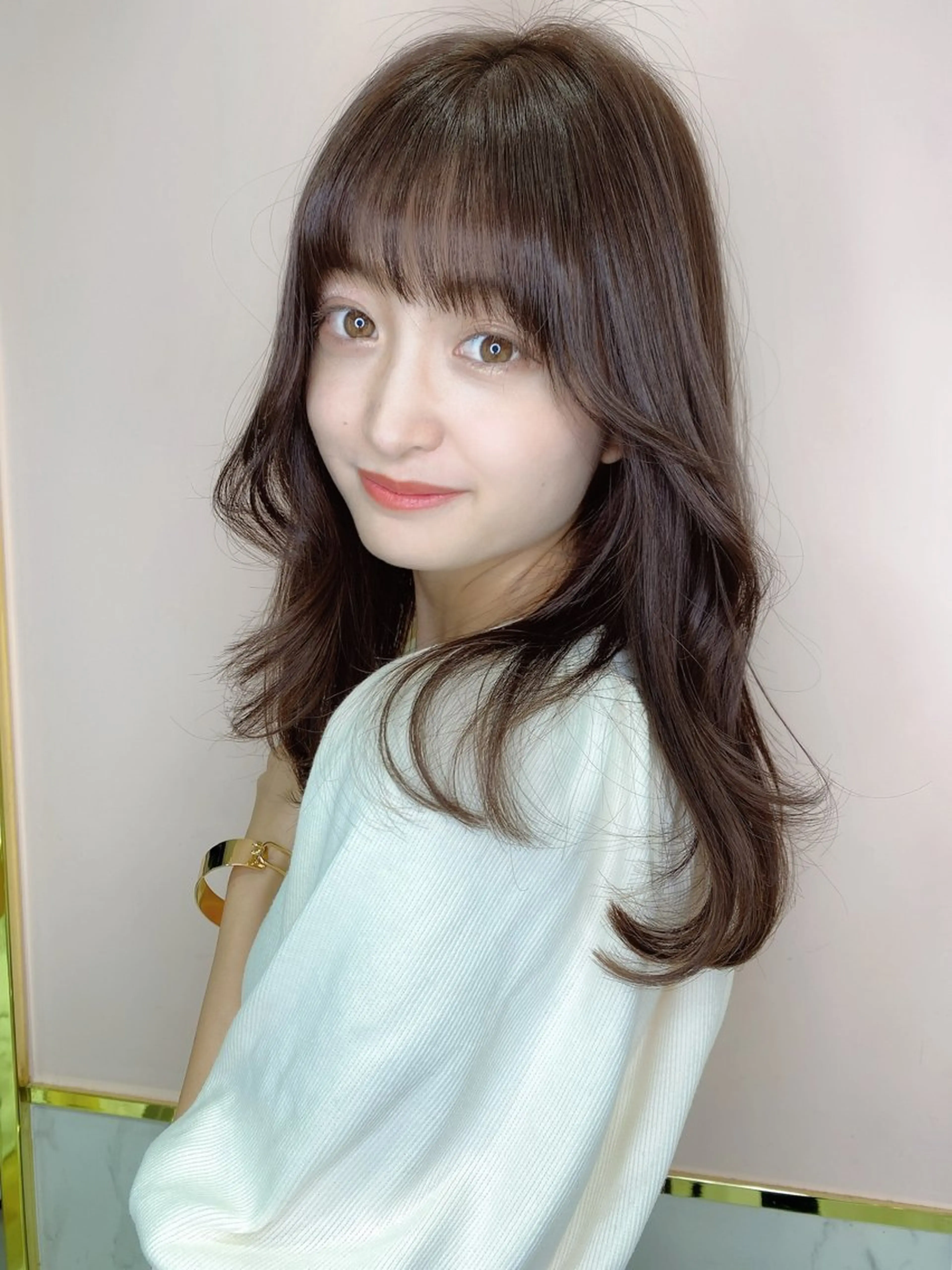 ロング カラー 髪質改善 トリートメント 韓国/ワンホンヘア 髪質改善/MaCoのヘアスタイル