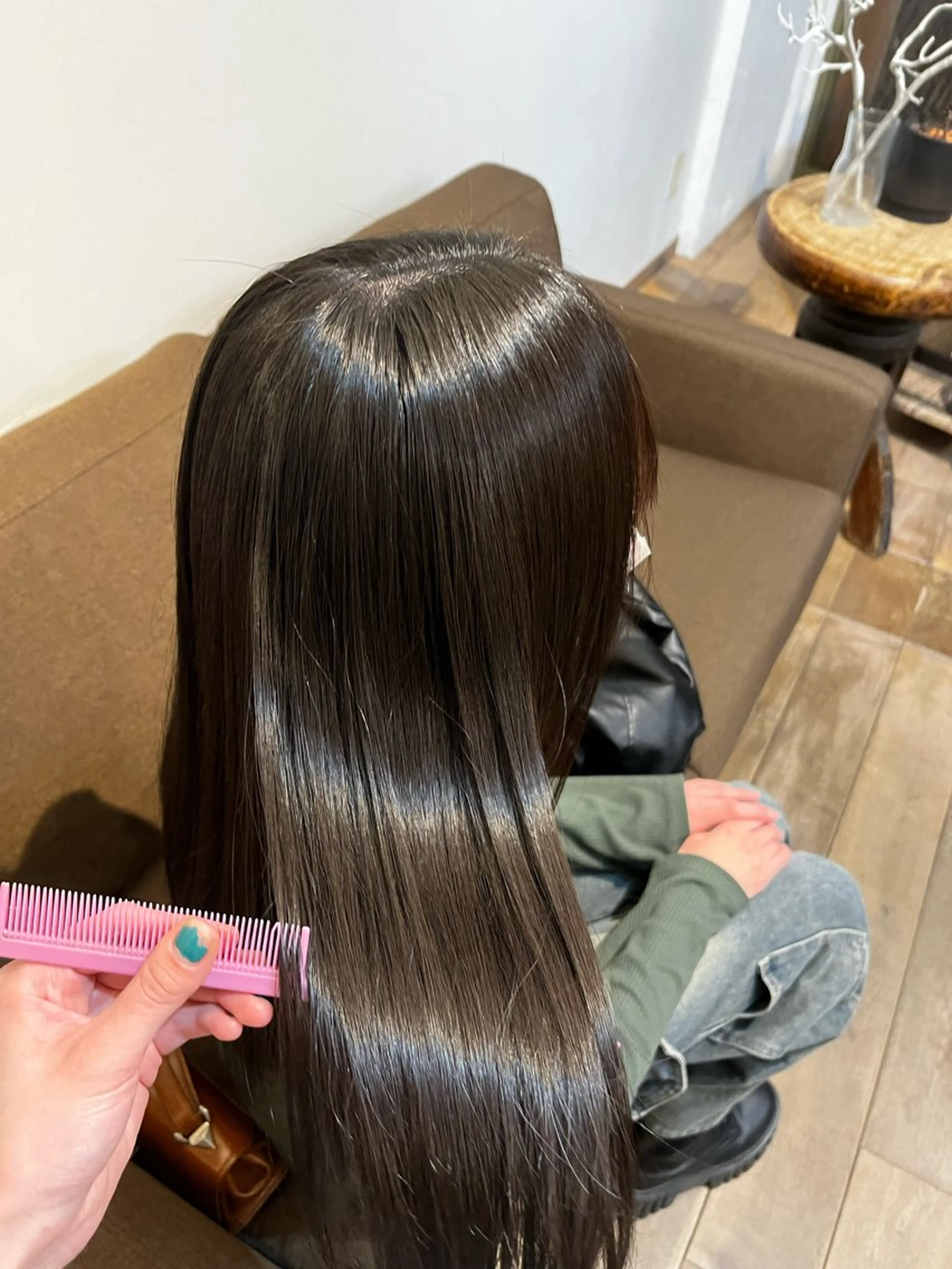 ロング 縮毛矯正 臺 佳連のヘアスタイル