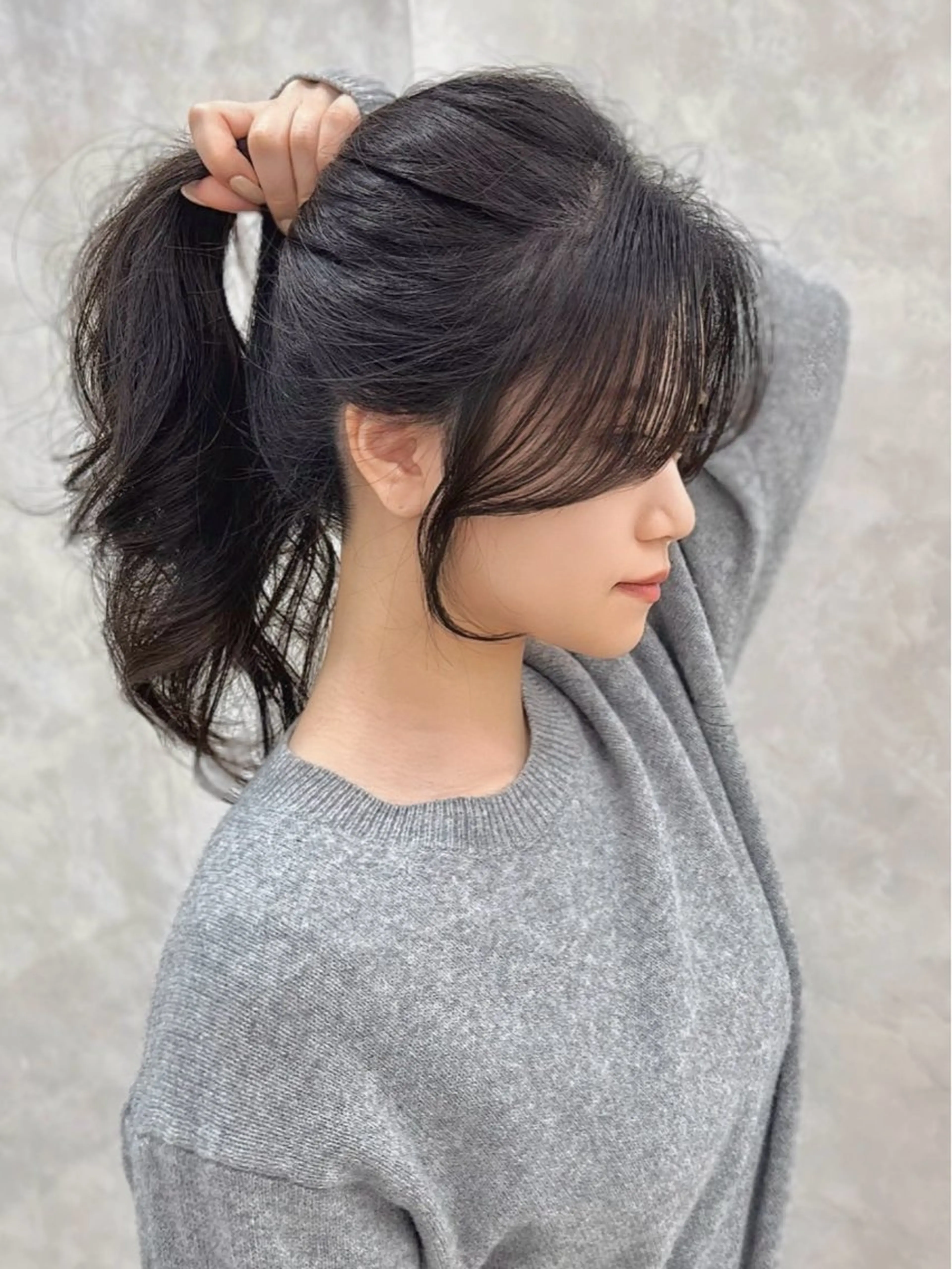 ロング カラー カット ヘアカラー トリートメント 前髪顔周り/レイヤー 韓国/桔川恒のヘアスタイル